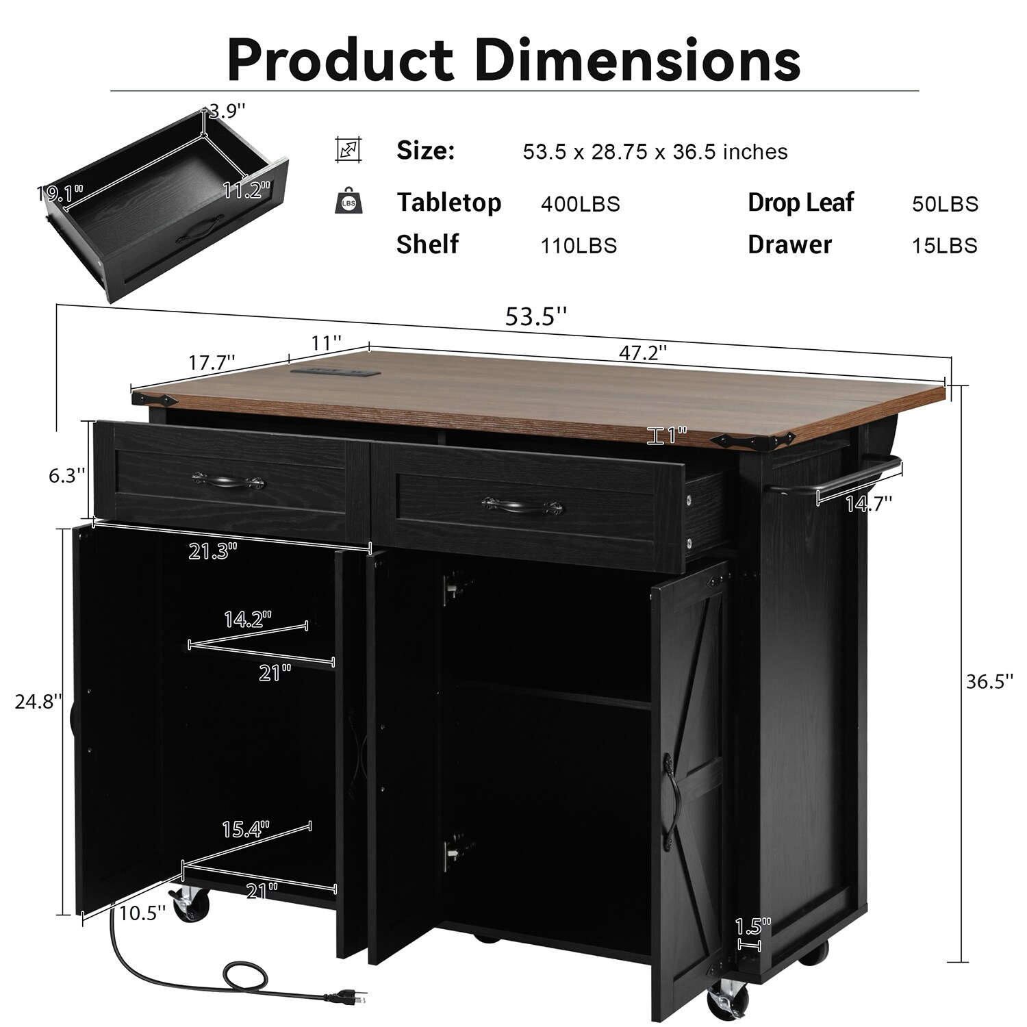 SINOFURN SYB260006BK Kitchen-Furniture - View #2