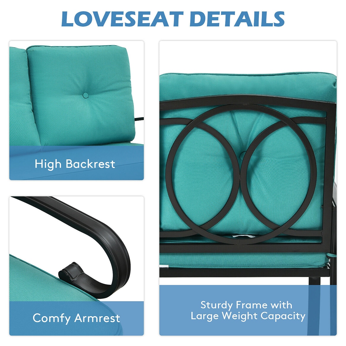 WELLFOR TDZN10179TU Patio-Sofas-Daybeds - View #3