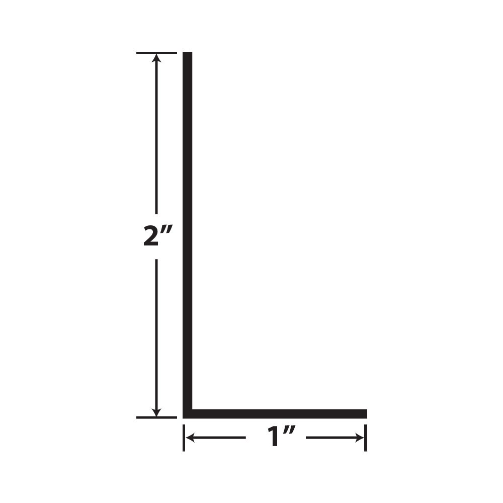 Outwater Outwater Plastics 1921 Wh White 1 X 2 X 364047 Styrene Angle Plastic Angle 