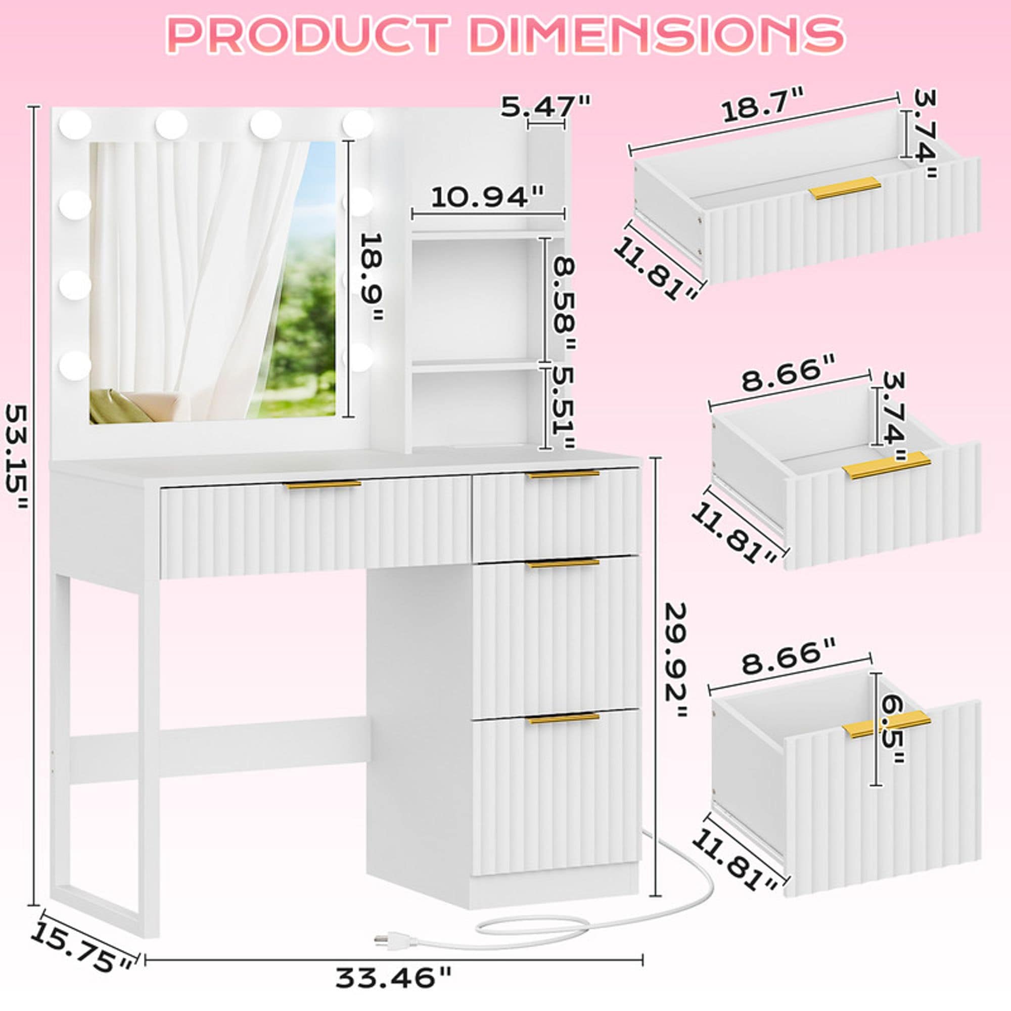 Winado G52008133 Bedroom-Vanities - View #2