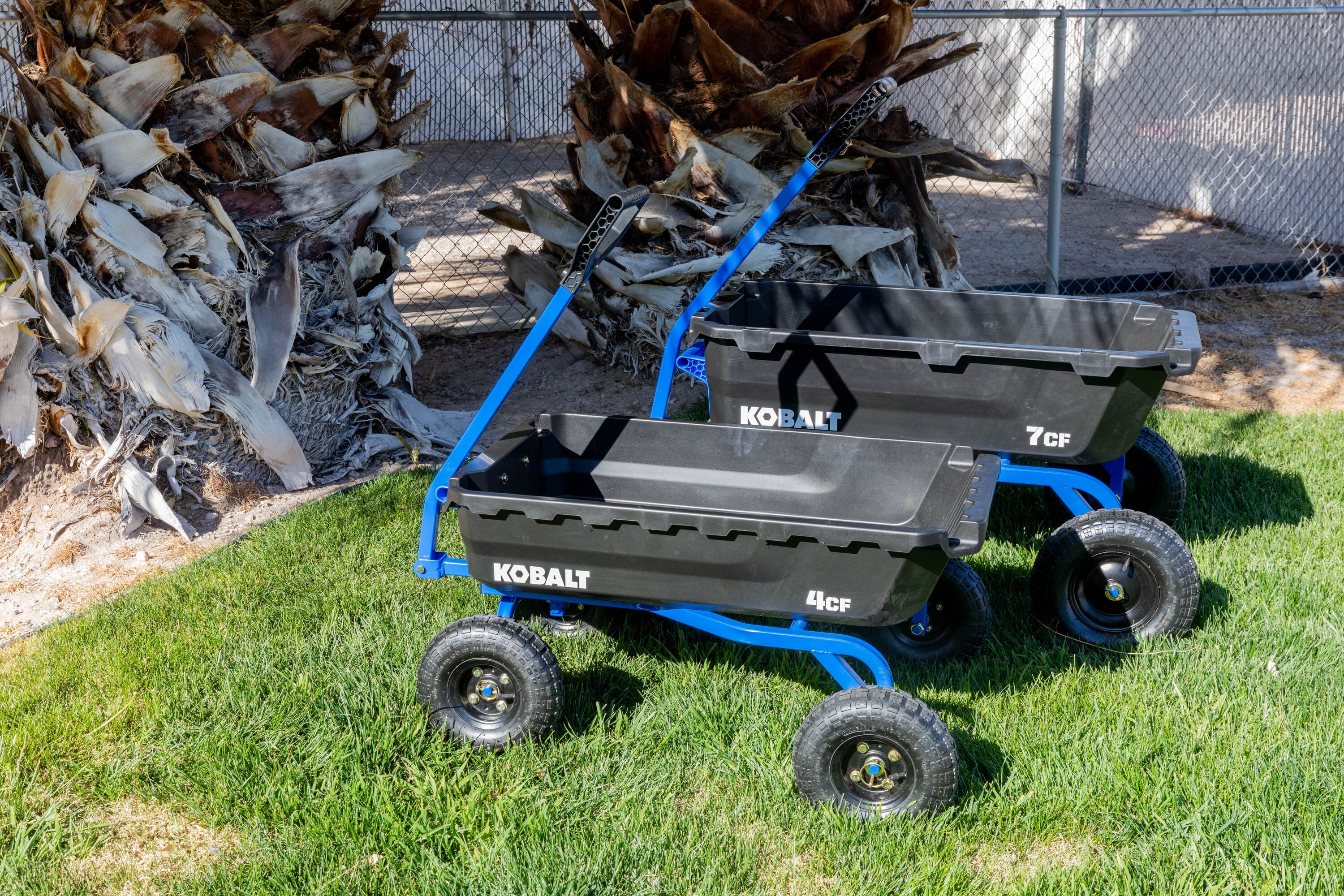 Kobalt 7cu ft Poly Yard Cart in the Yard Carts department at