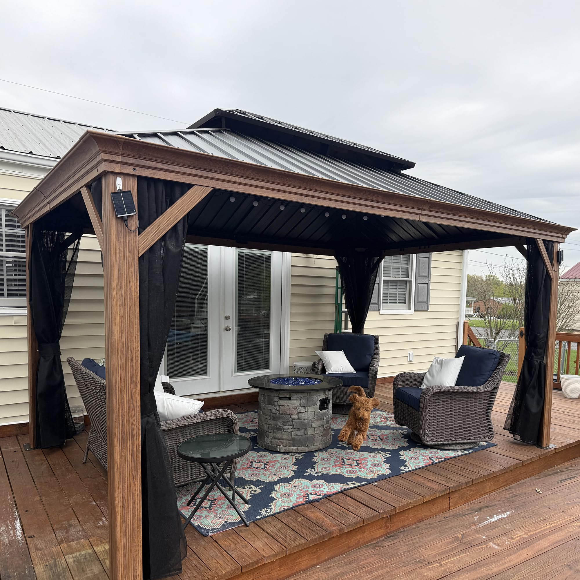 PURPLE LEAF LS06WHTG1214 Wood-Resin-Gazebos - View #3