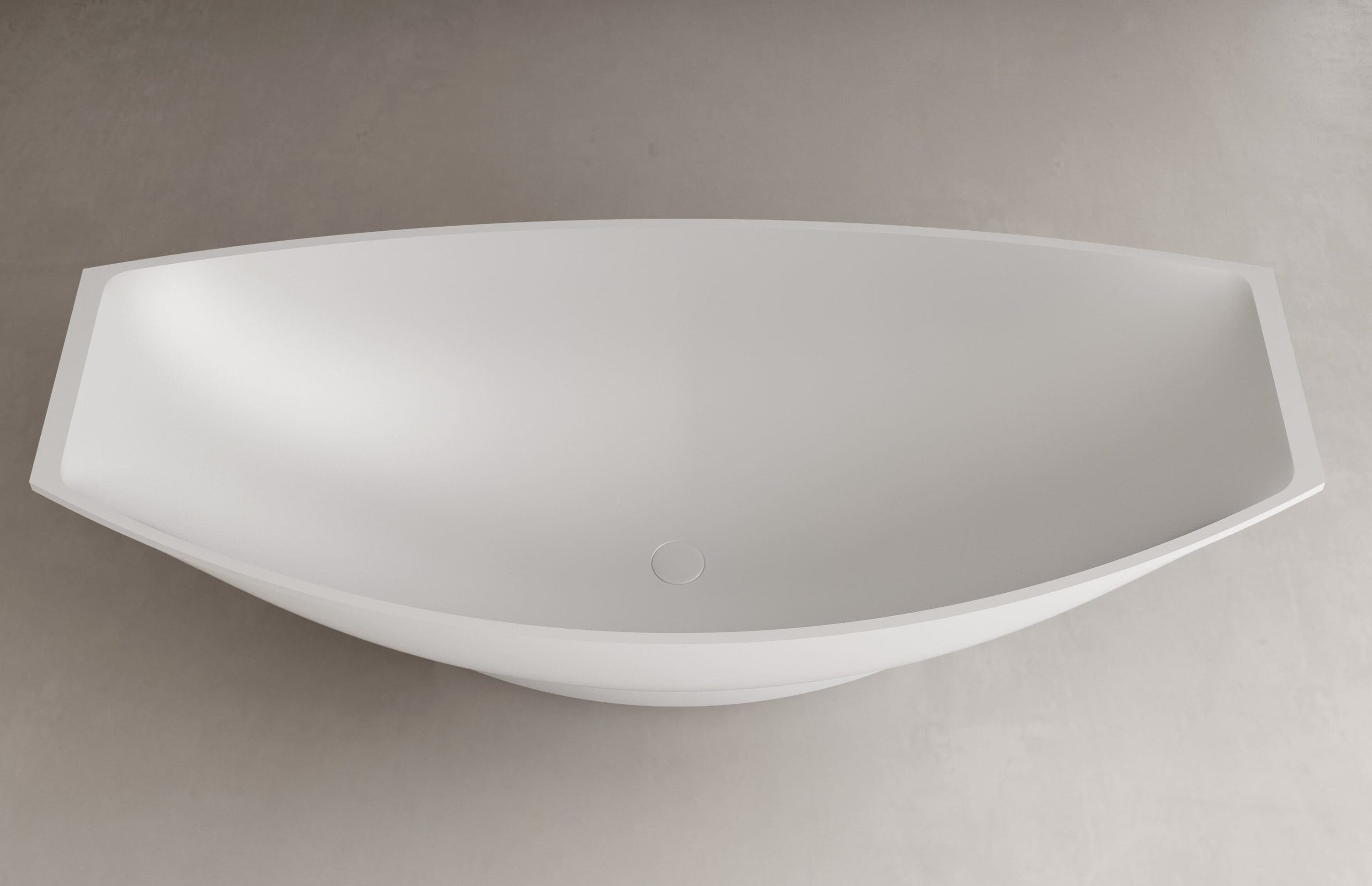 ALFI AB9991 AB9991 White Matte 71-in Solid Surface Resin Free Standing Hammock Style Bathtub