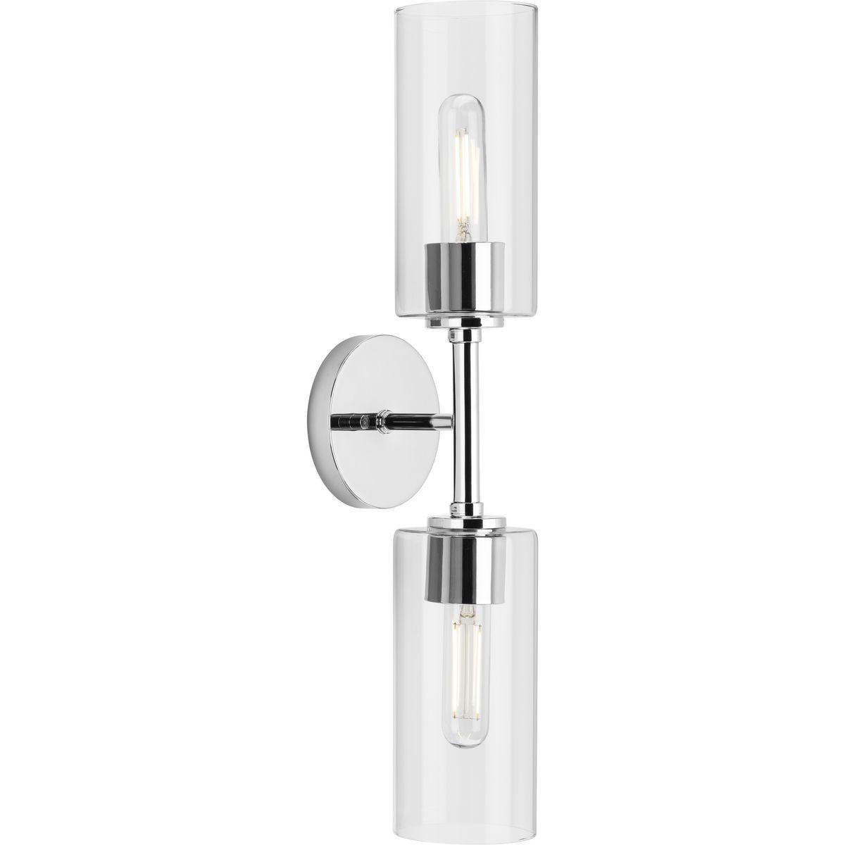 Progress Lighting P710115-015 Cofield 22.5-in W 2 -Light Polished Chrome Transitional Wall Sconce