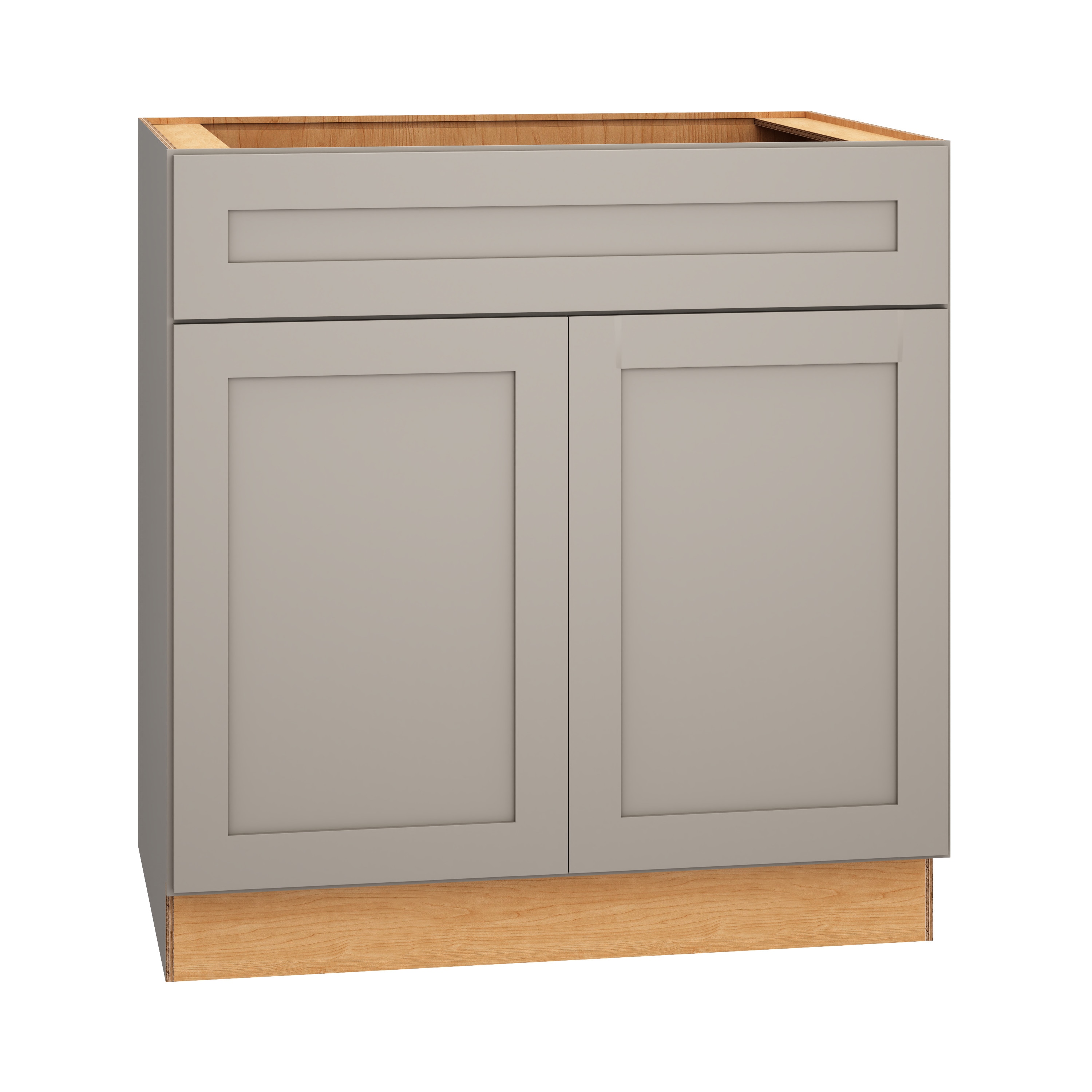 RELIABILT 333 SB33 Pinnacle 33-in W x 34.5-in H x 24-in D Gray Sink Base Fully assembled Plywood Cabinet (Recessed Panel Shaker)