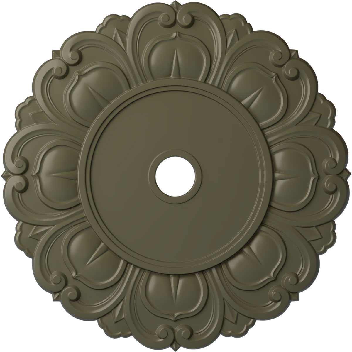 Ekena Millwork CM32ANPTF Angel 32.25-in W x 32.25-in L Painted Turtle Polyurethane Whole Ceiling Medallion