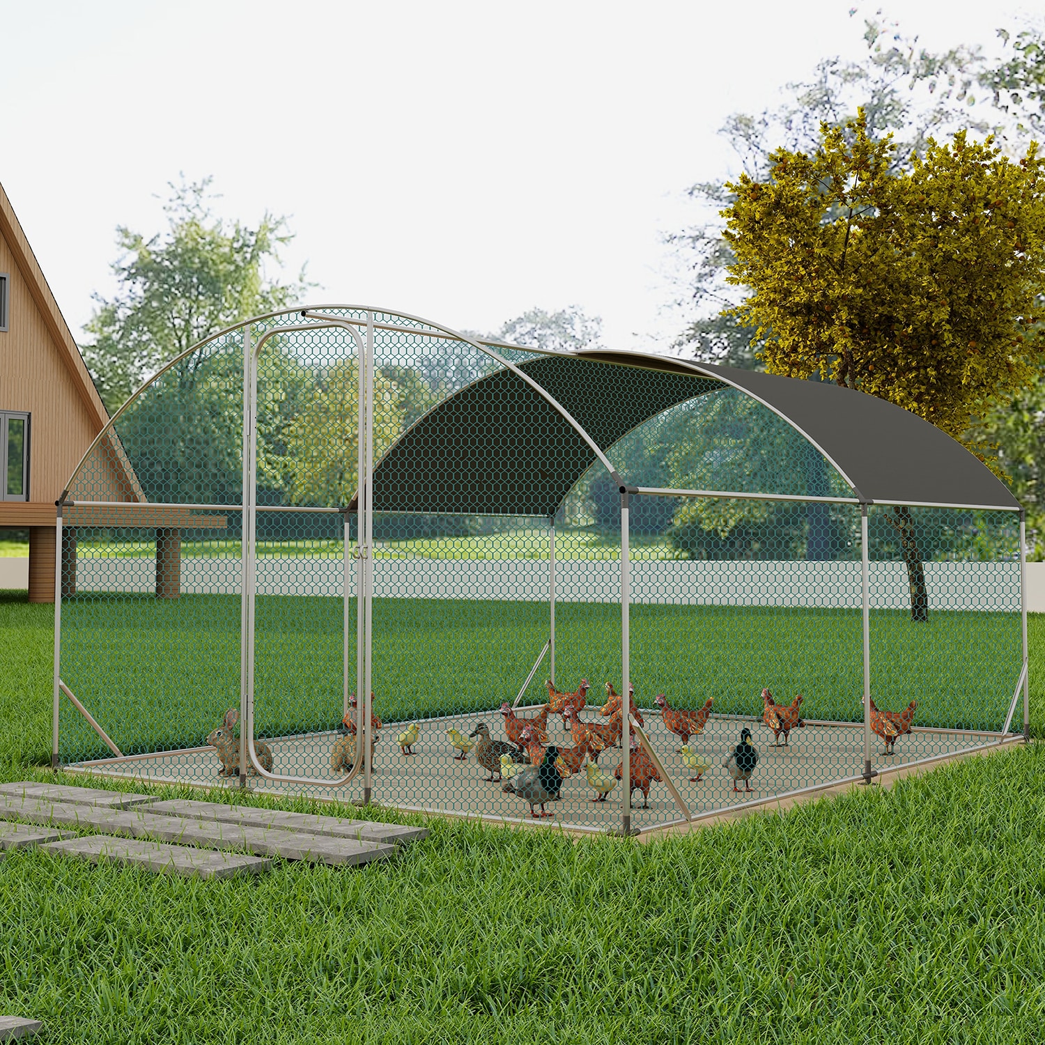 Mondawe MD-CH00021 Chicken-Coops-Rabbit-Hutches - View #3