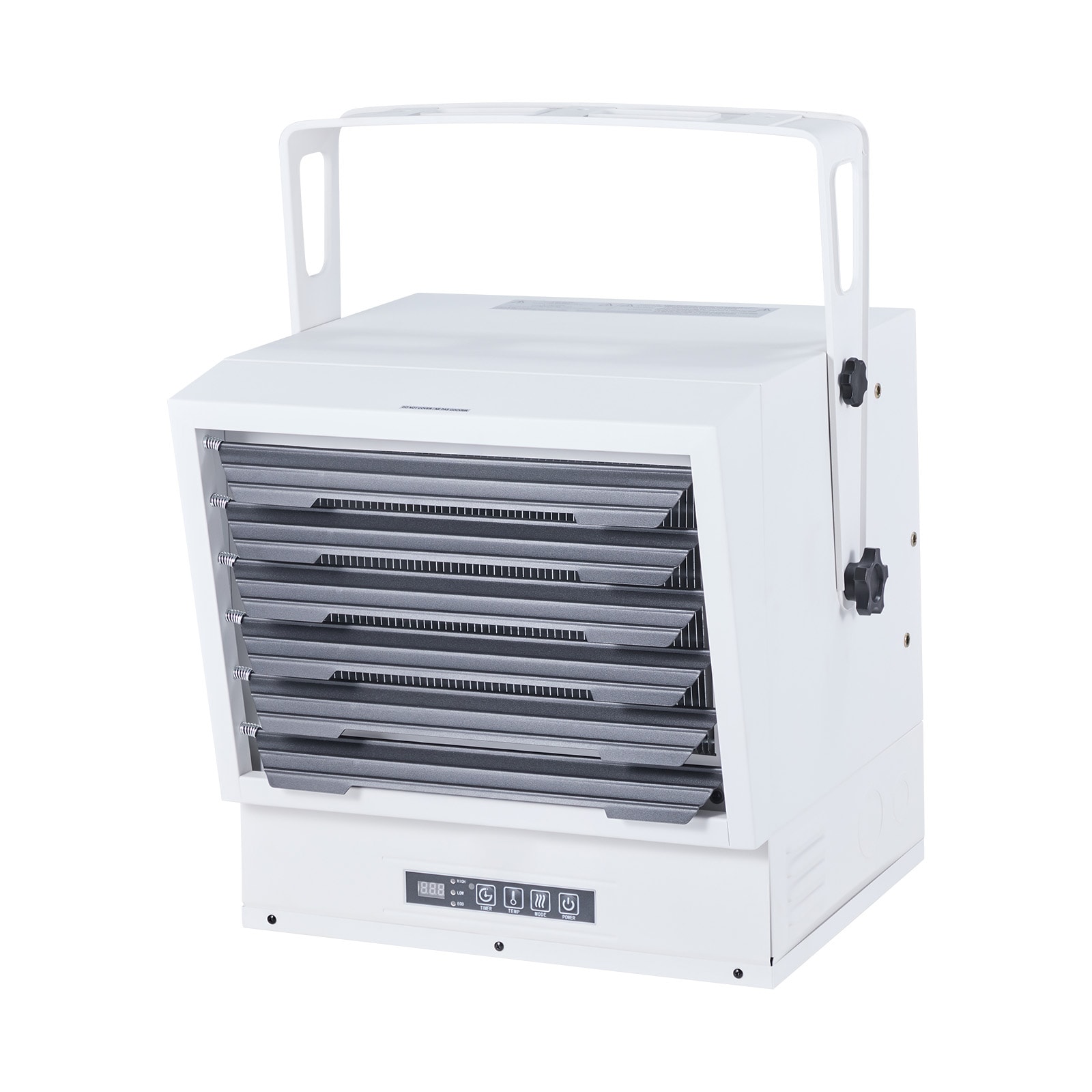 VEVOR Electric Garage Heater 15000-Watt with Remote Control and 10 Hour Timer and Overheat Protection Wall/Ceiling Mounted Shop Heater Commercial Fan-forced for Indoor Workshop  Warehouse 240V White