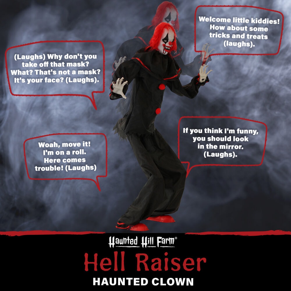 Haunted Hill Farm HHCLOWN-20FSA Halloween-Animatronics - View #2
