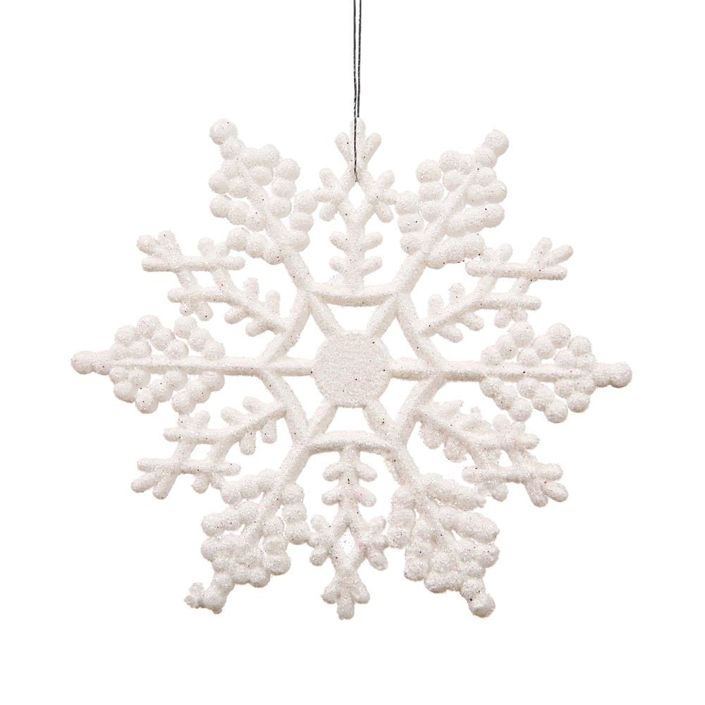 Vickerman M101501 12 -Pack White Jumbo Indoor Ornament set Shatterproof