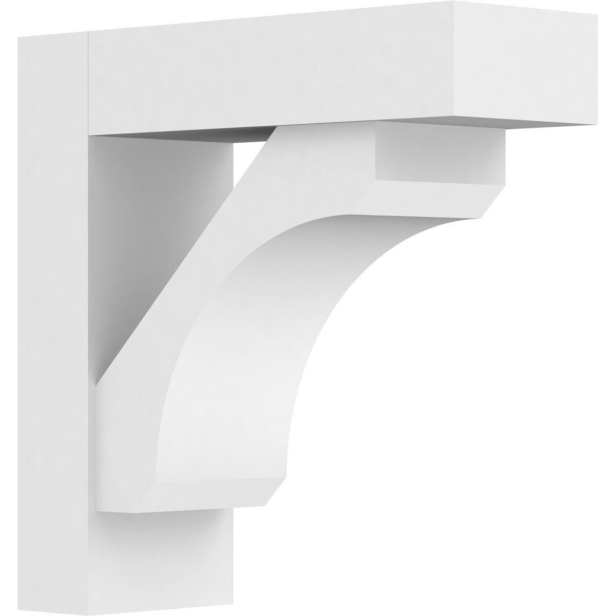 Ekena Millwork BKTP05X14X14LEC05 Standard Legacy 5-in x 14-in x 14-in White PVC Standard bracket