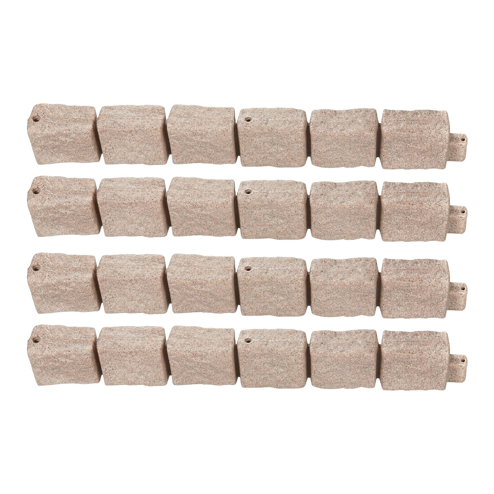 GIVIMO Faux Stone Landscape Edging Border 46.9 in L x 3.9 in H Flexible Edging With Spikes 4 Pack