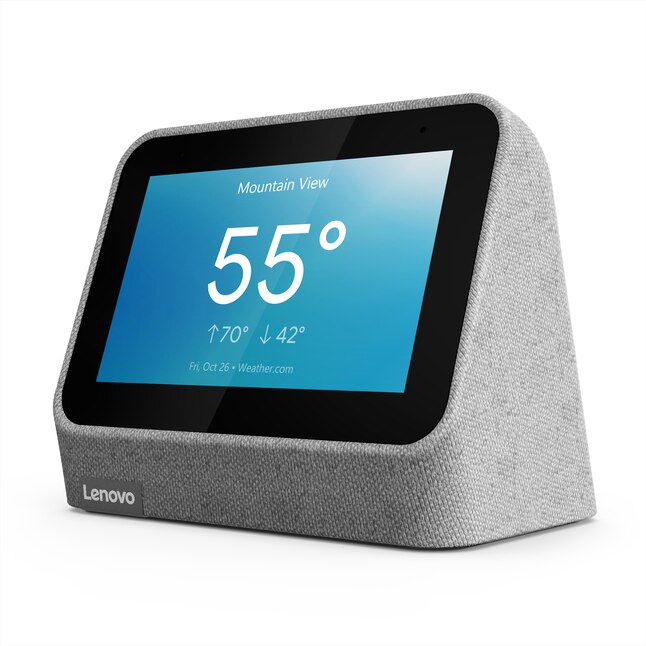 Lenovo Lenovo Smart Clock 2 – Heather Grey in the Smart Speakers &  Displays department at 