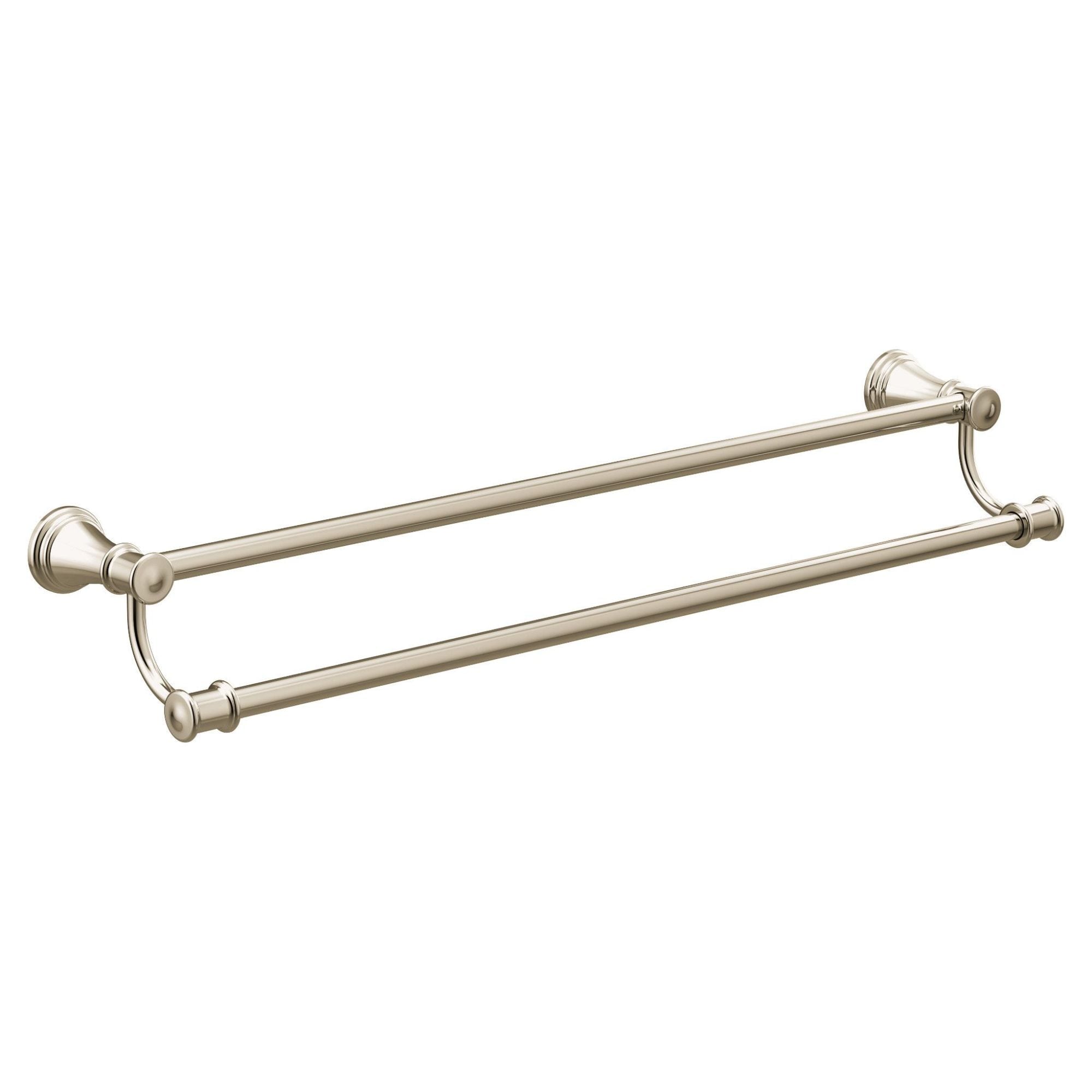 Moen YB6422NL Belfield 24-in Polished Nickel Wall mount Double Towel Bar