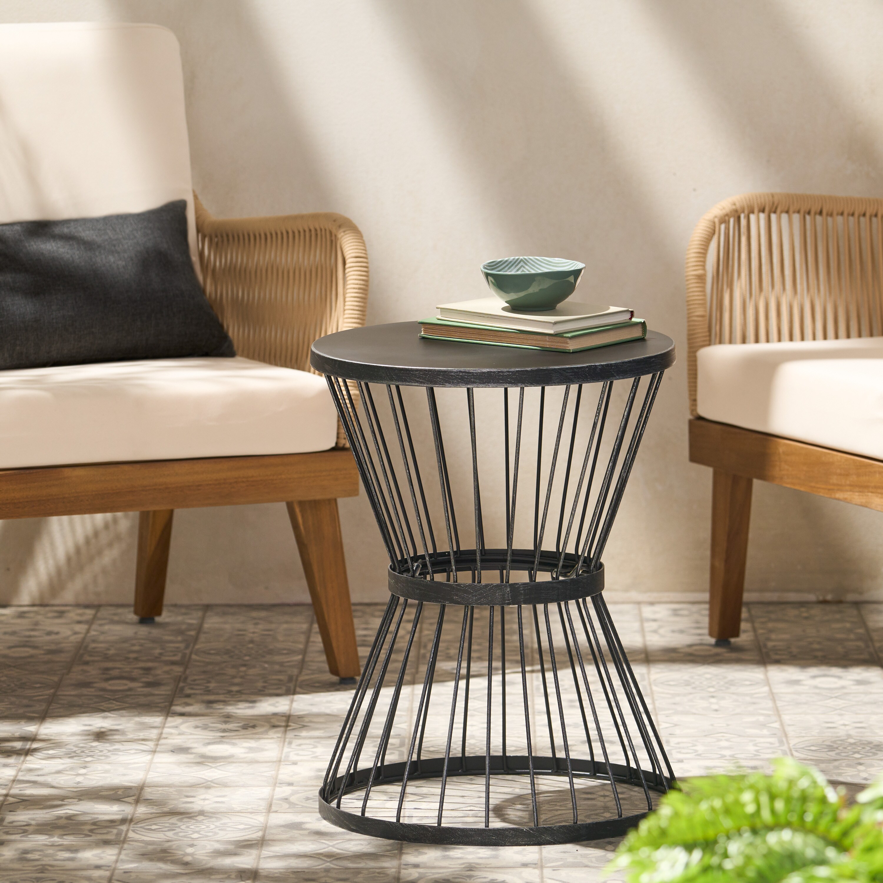 AHIOU HOME ZAAHG-62073.00BLKGS Garden-Stools - View #2