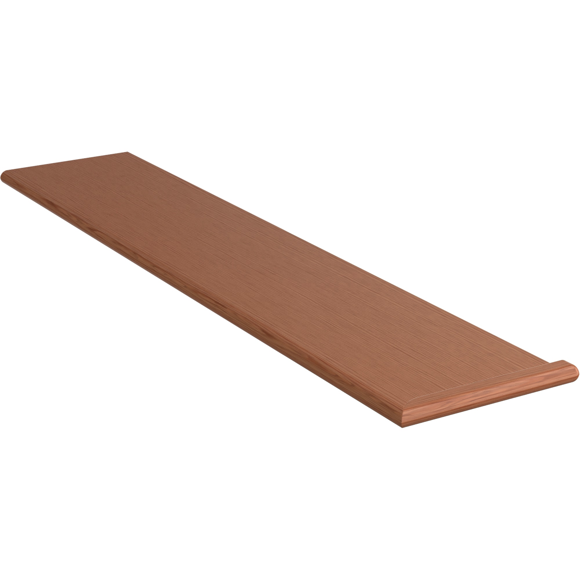L.J. Smith Stair Systems 807010X48RH-WO 48-in x 10.5-in x 1-in Brown White oak Right return Bullnose Stair Tread