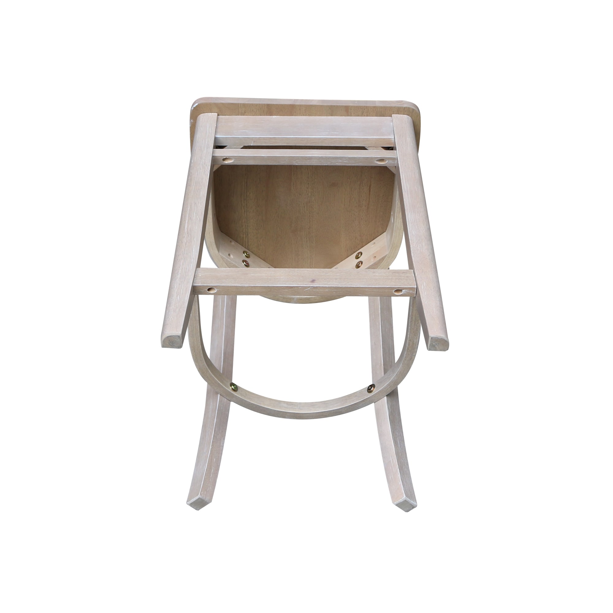 Emily 41" Gray Solid Wood Counter Height Barstool