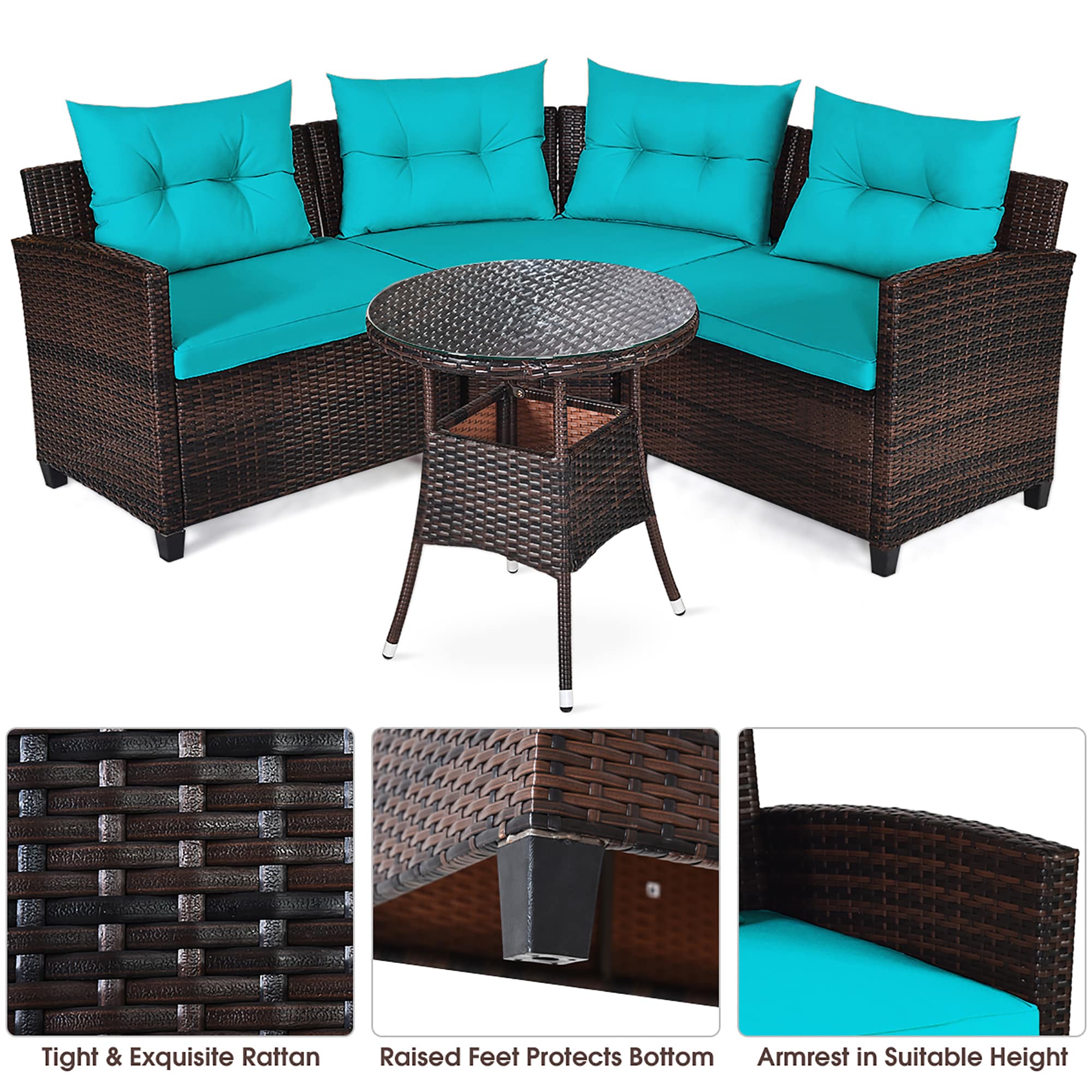 Costway HW66920TU+ Patio-Conversation-Sets - View #2