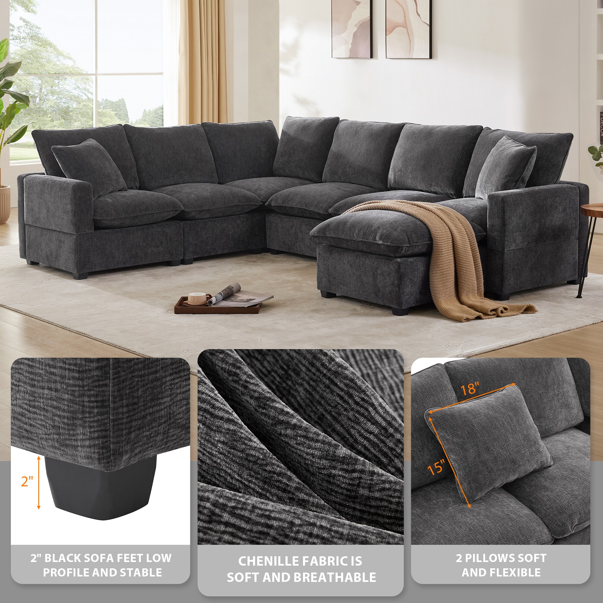 ModernLuxe GS109016AAB Sofas-Loveseats - View #3