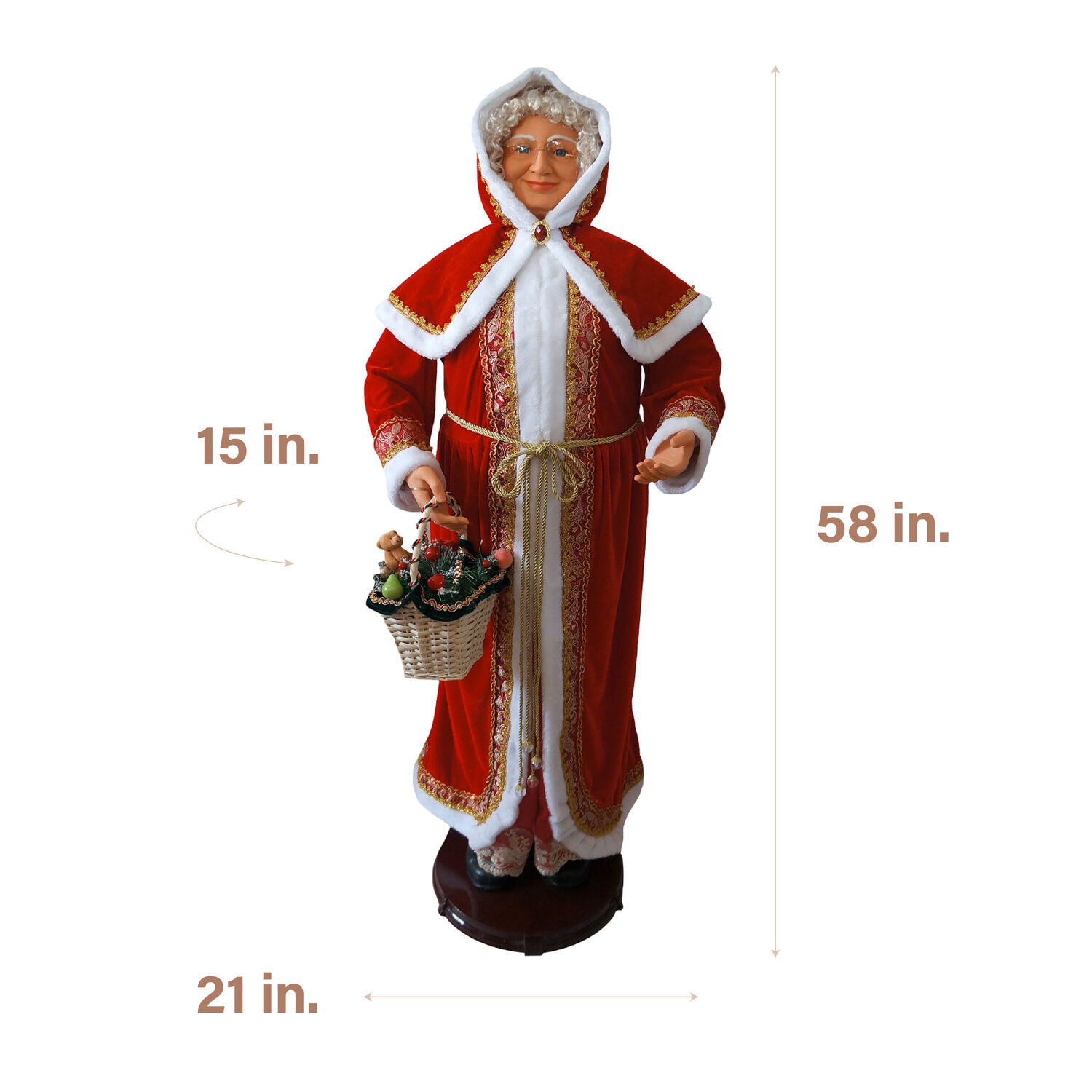Fraser Hill Farm FAMC058D-23RED Table-Christmas-Decorations - View #2