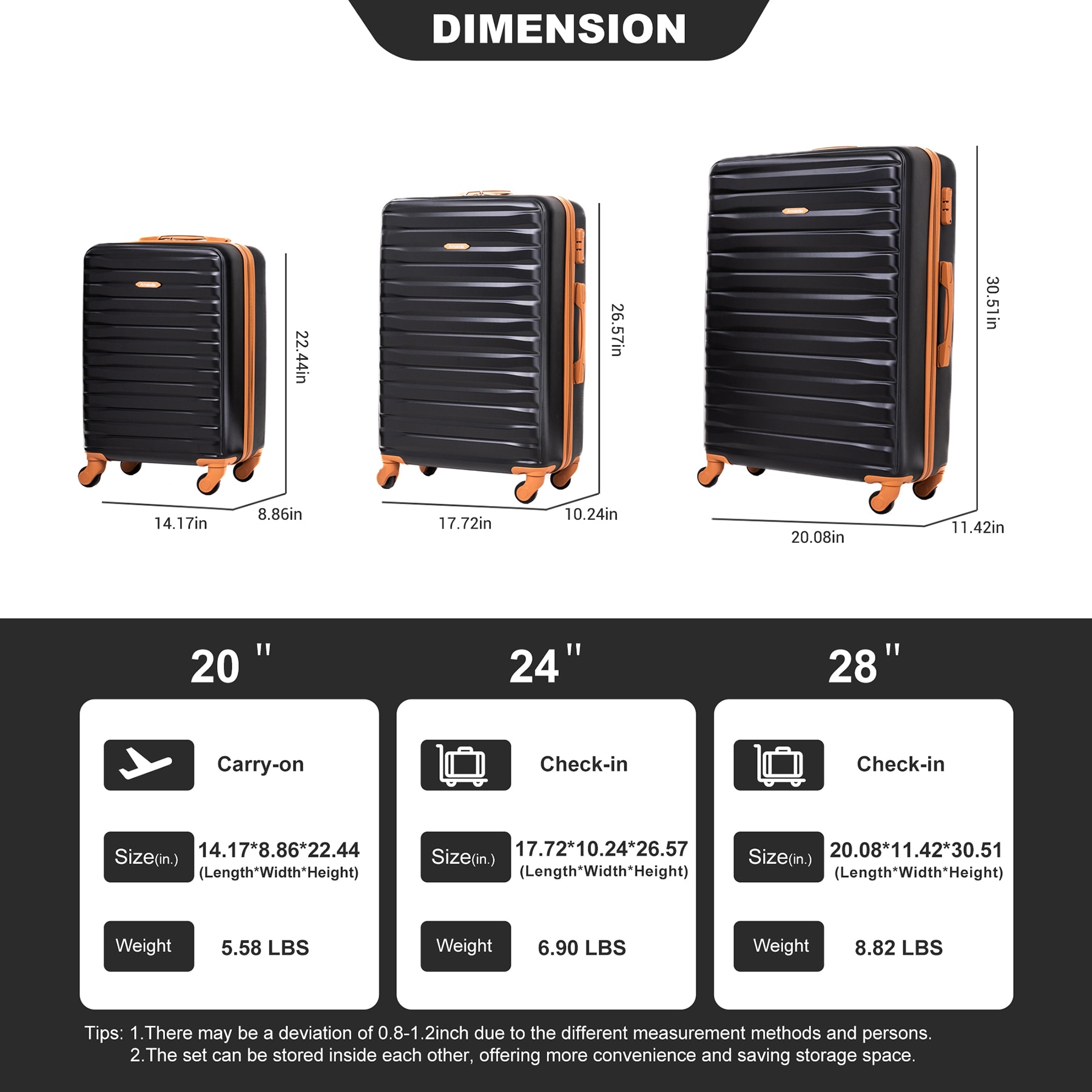 SINOFURN SYD9400021PP Luggage-And-Luggage-Sets - View #3
