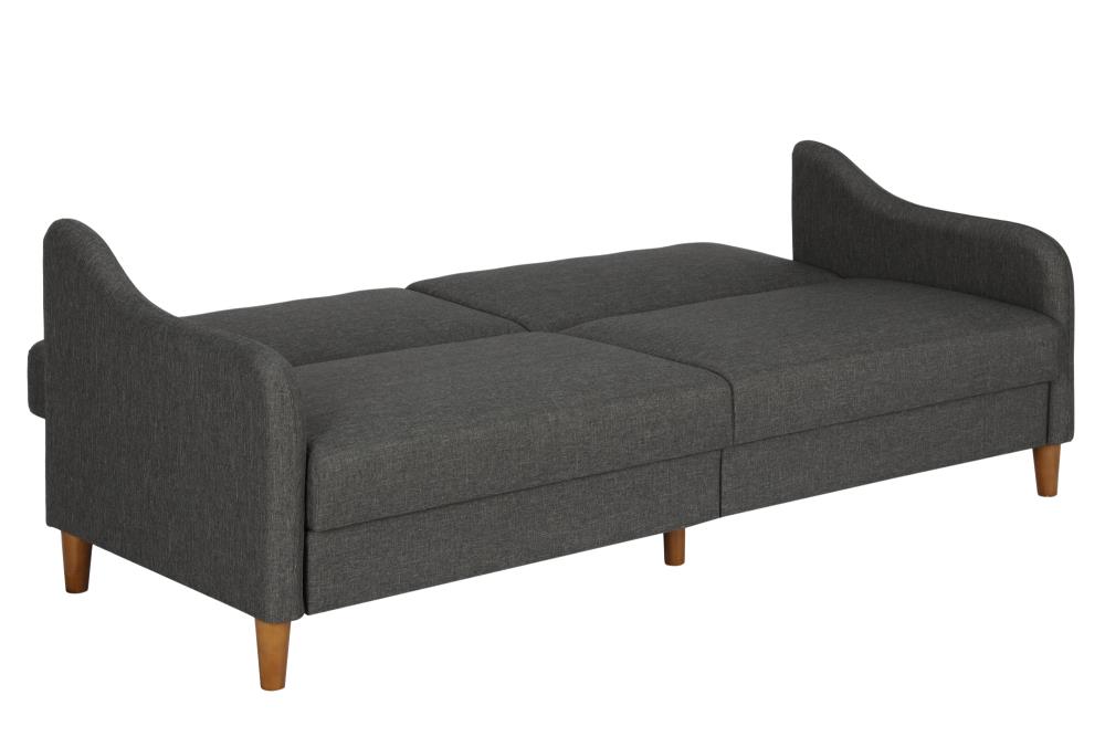 DHP Jalen Gray Linen Contemporary/Modern Twin Futon in the Futons