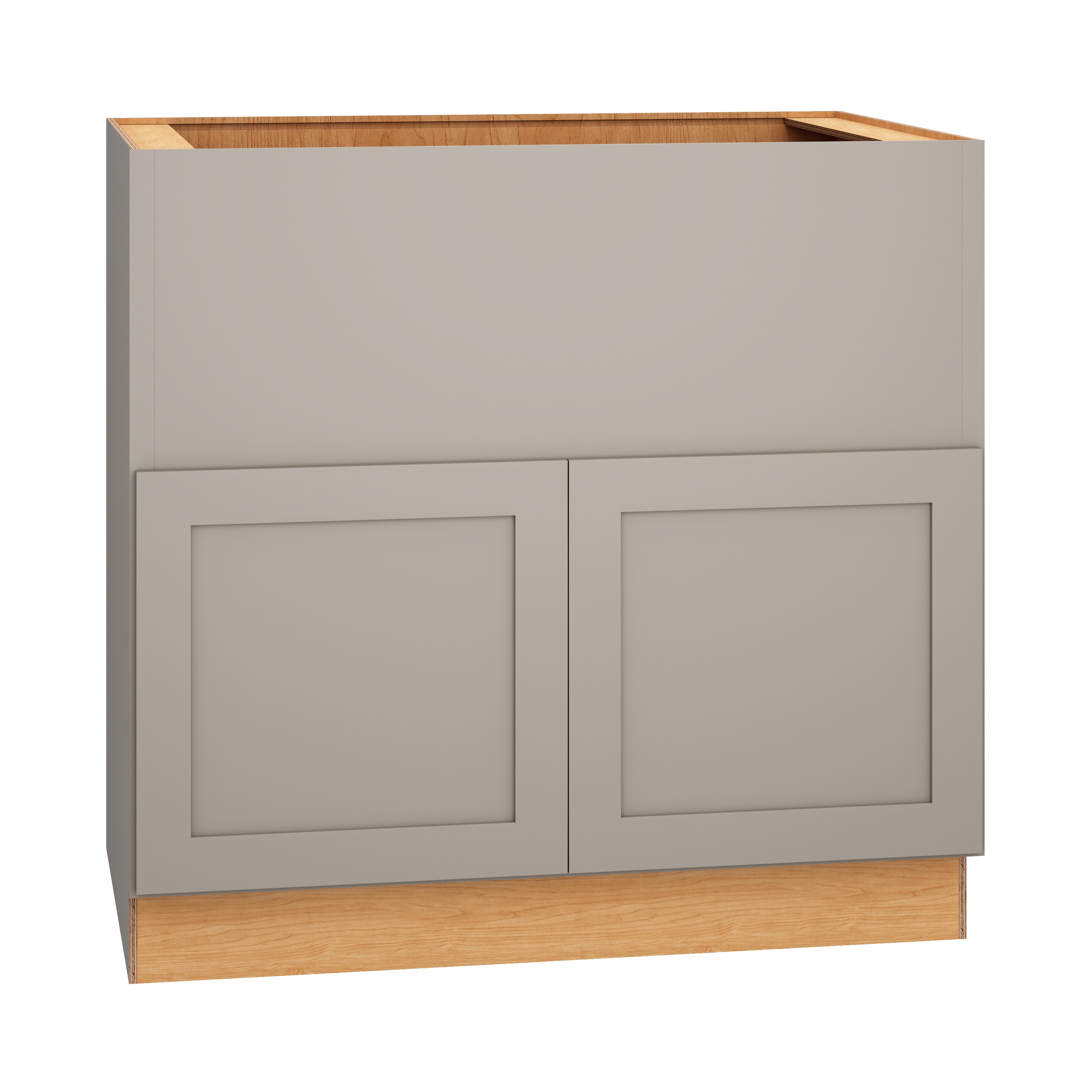 Diamond Express 327 CNTYSB36 Jamestown 36-in W x 34.5-in H x 24-in D Cloud Gray Apron front sink Base Fully assembled Plywood Cabinet (Recessed Panel Shaker)