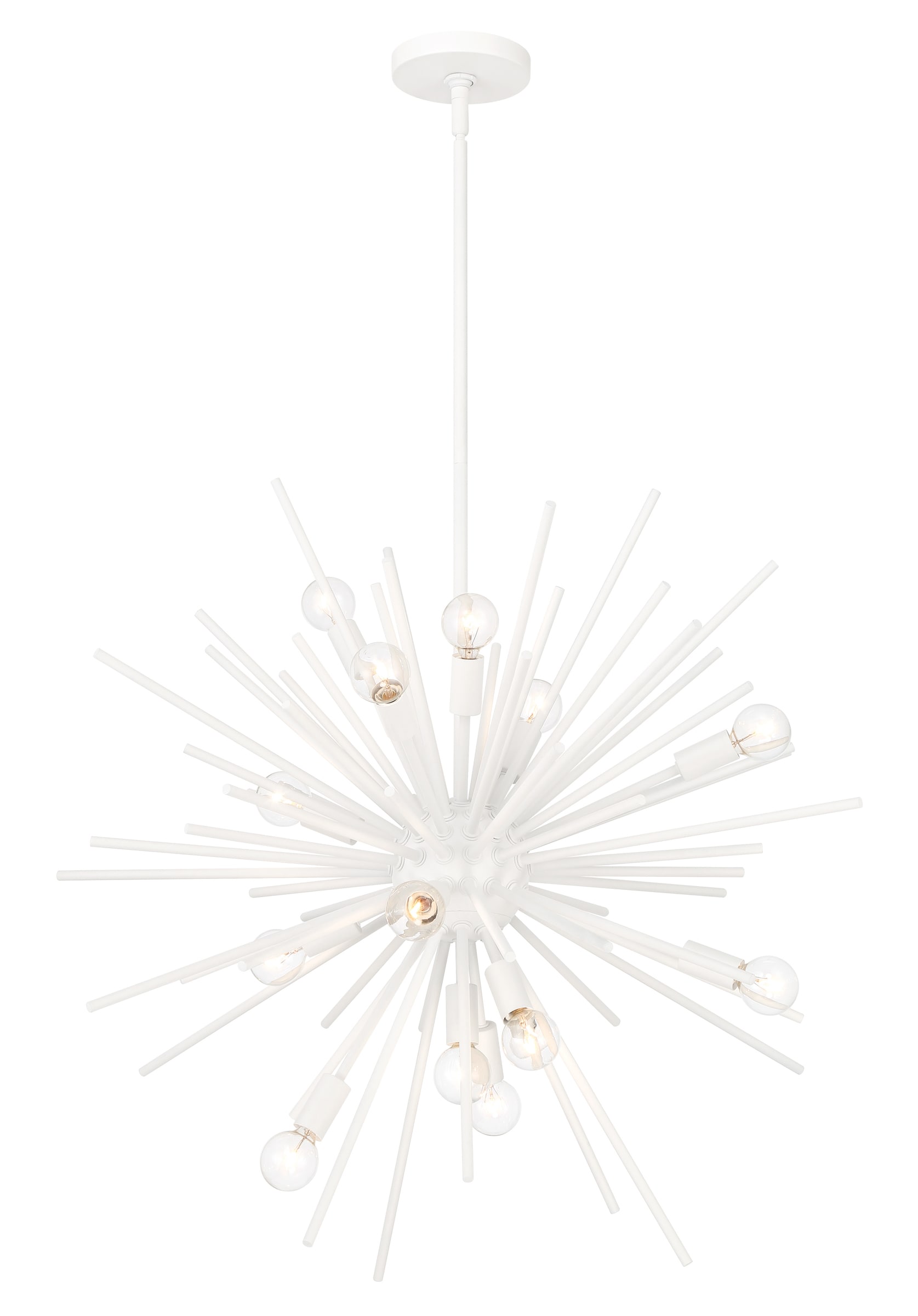 Minka Lavery 1112-655 Bessel 15 -Light Sand White Modern/contemporary Sputnik Medium Hanging Pendant light