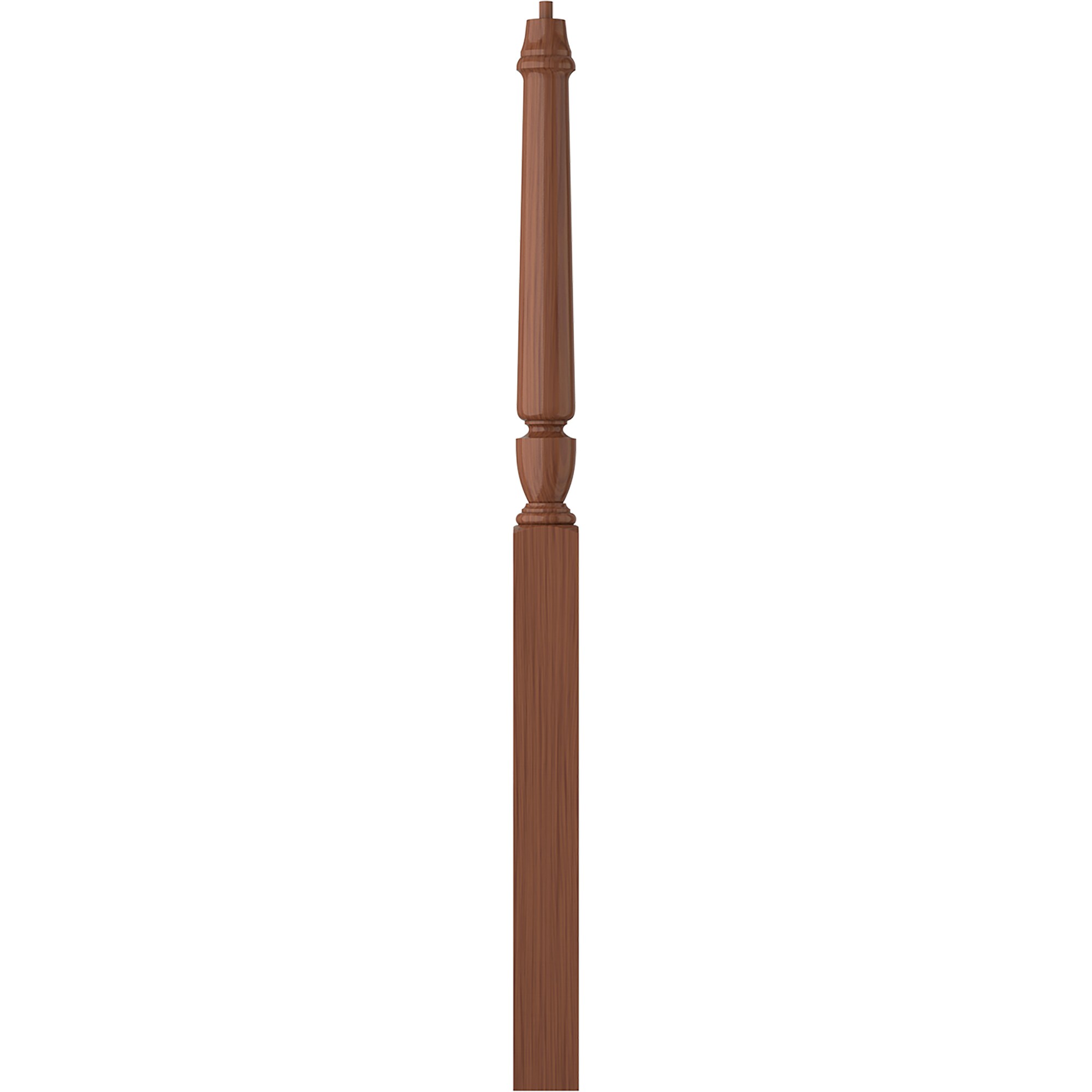 L.J. Smith Stair Systems LJP-3015-C Regent 3.5-in x 58-in Unfinished Cherry Intermediate Stair Newel Post
