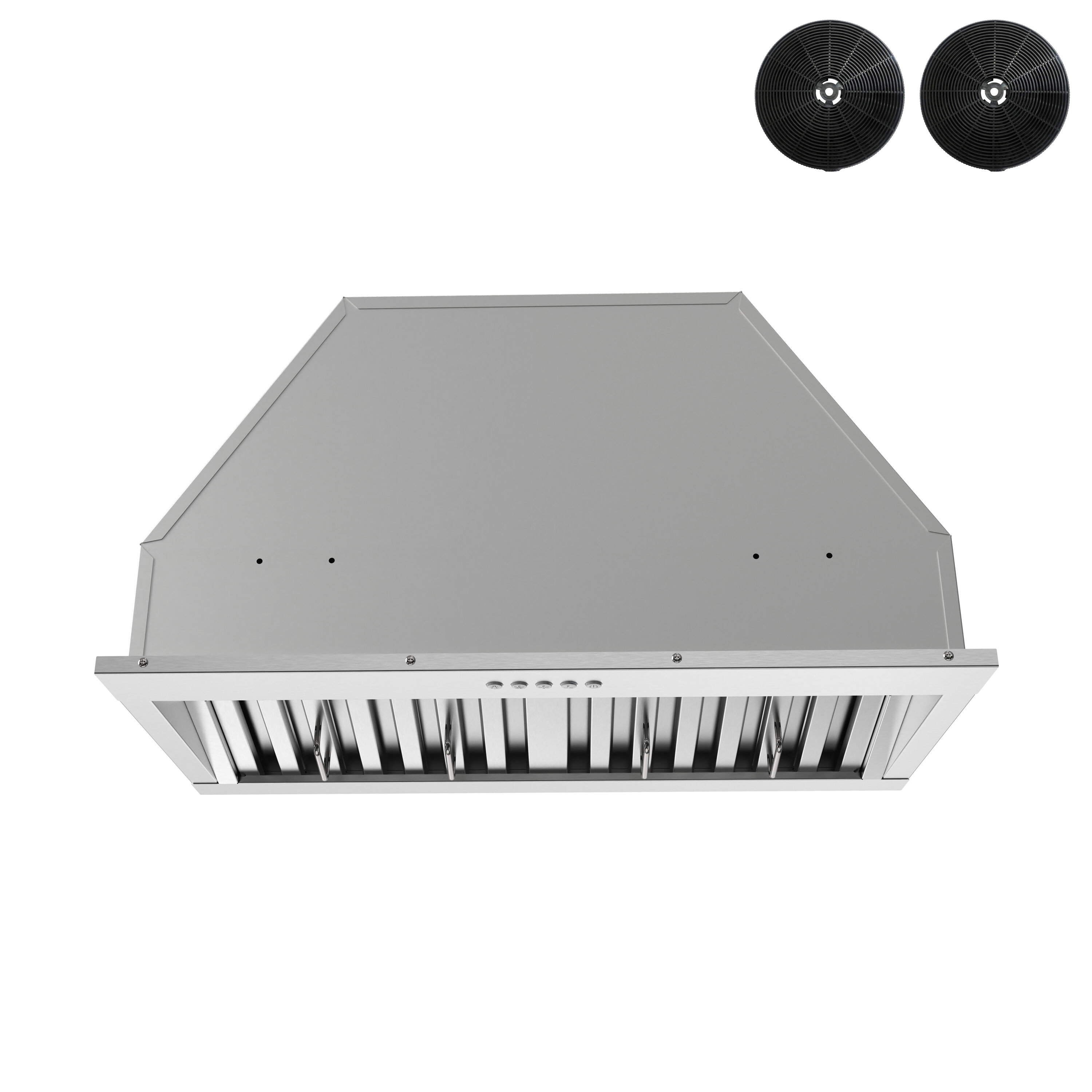 Streamline T-4267-1-CL 28 inch Convertible 350-CFM Stainless Steel Insert Under Cabinet Range Hood with Charcoal Filter