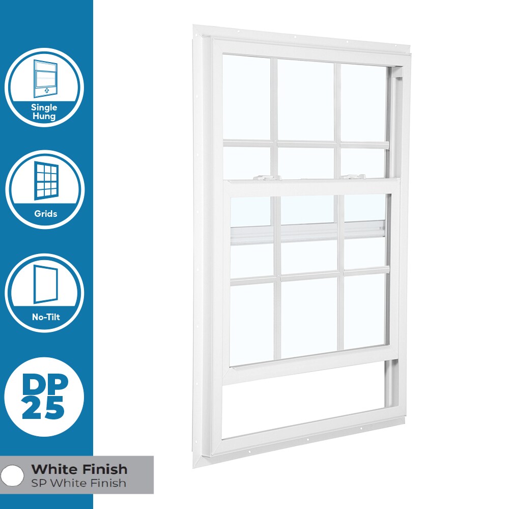 RELIABILT 105 Series New Construction White Vinyl Dual-pane Single Hung ...