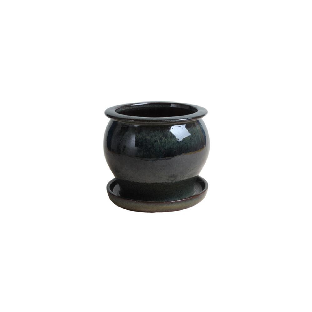 Trendspot Trendspot 227362 4 In. Studio Pot, Drip Green At Lowes.com