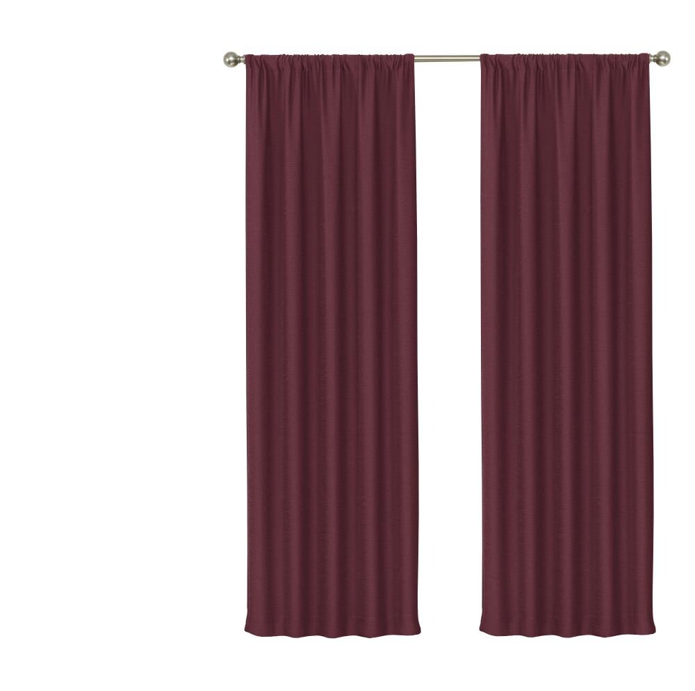 Eclipse 15947074X084CRI 84-in Crimson Polyester Room Darkening Rod Pocket Curtain Panel Pair