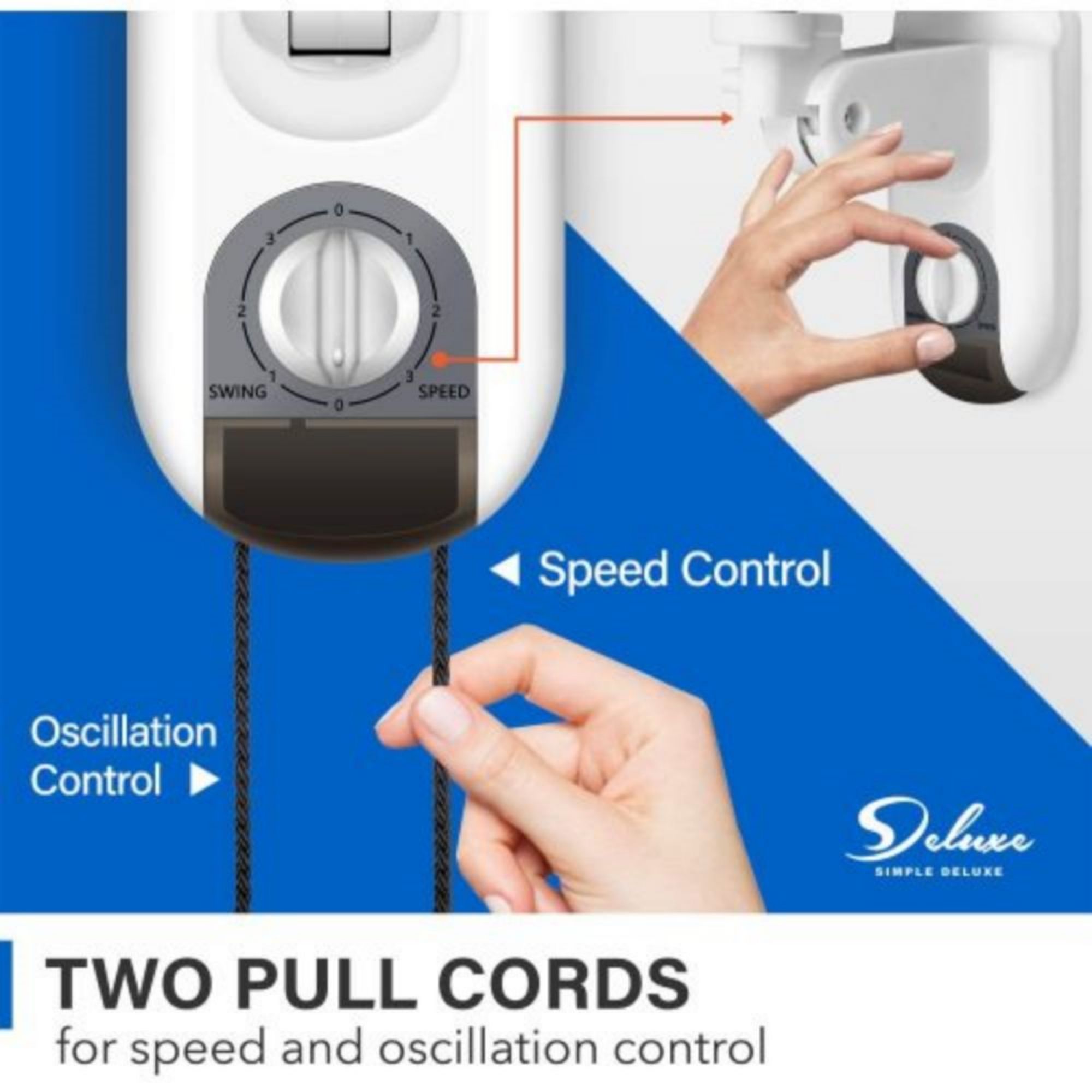 Siavonce FZC16X2 Wall-Mounted-Fans - View #2