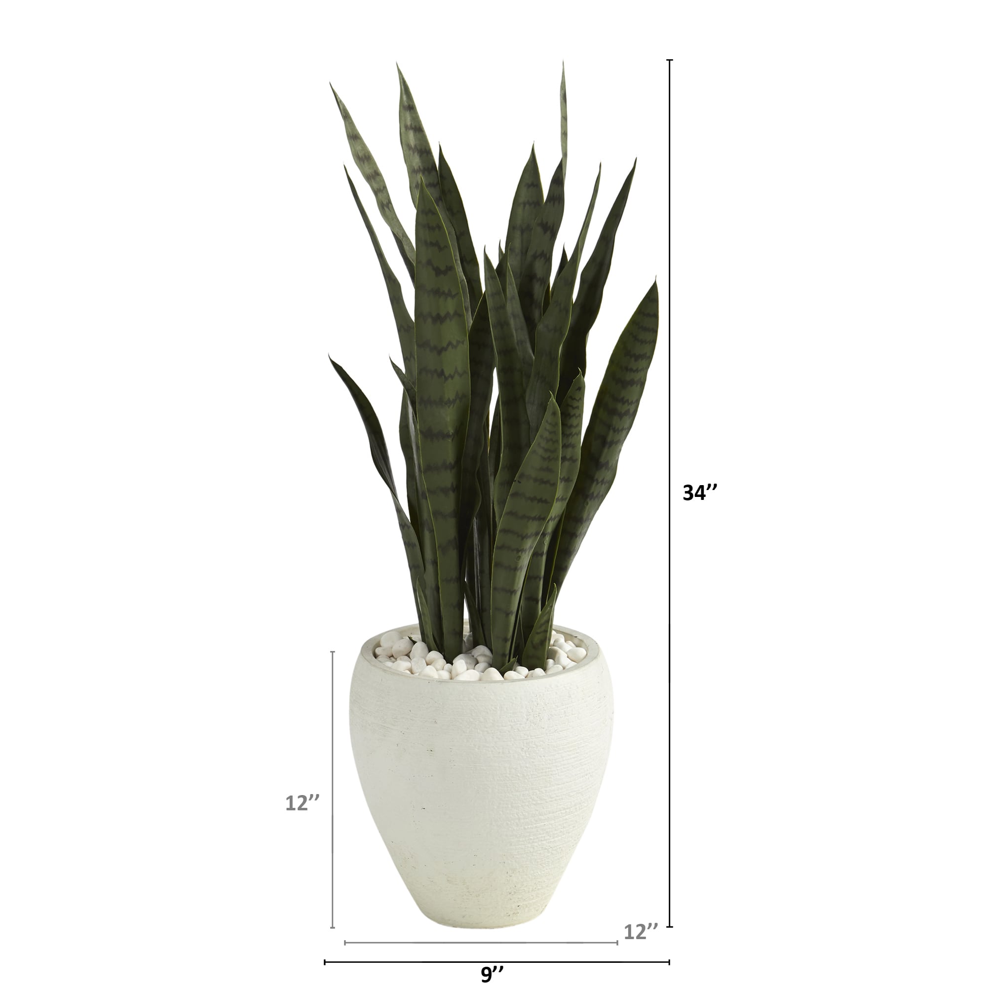 Nearly Natural 34-in Green Indoor Silk Artificial Plant at Lowes.com