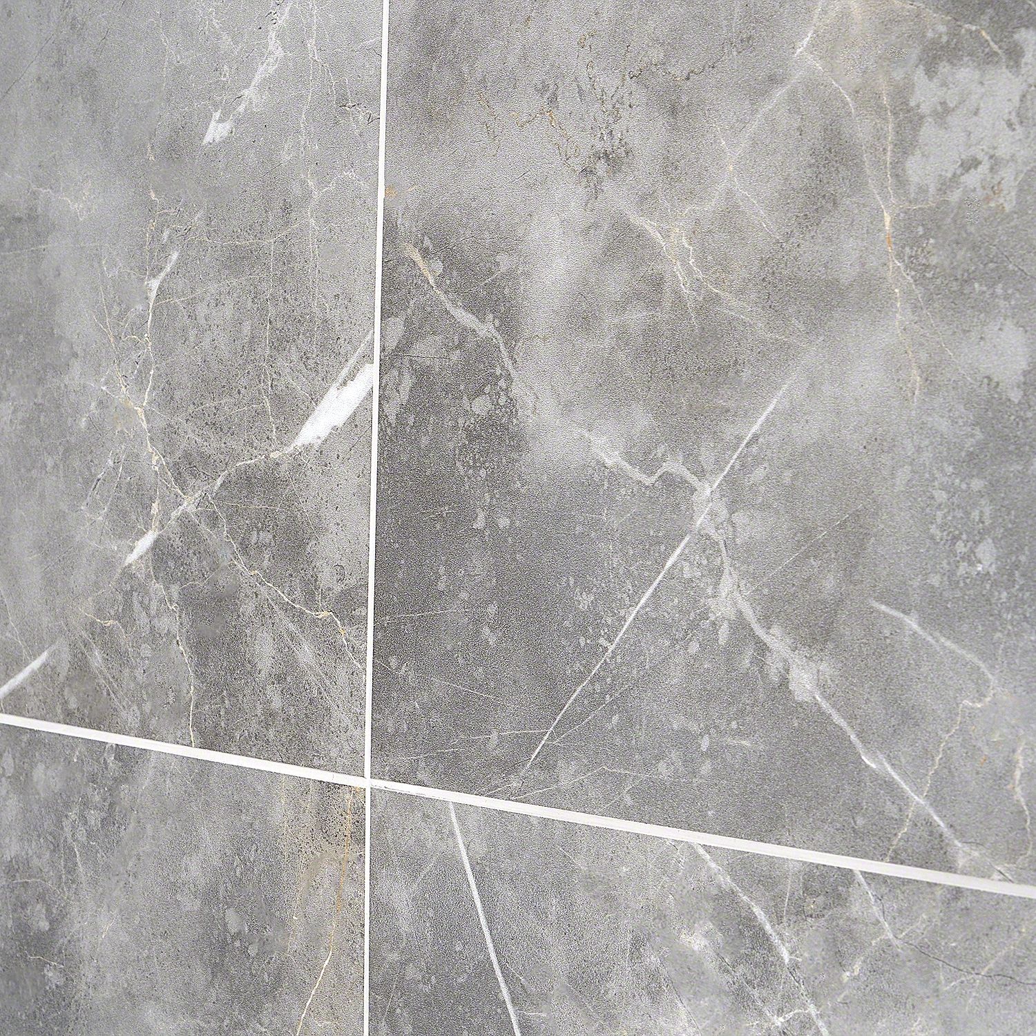 Grace Polished Gray Porcelain Marble Look Large Format Tile