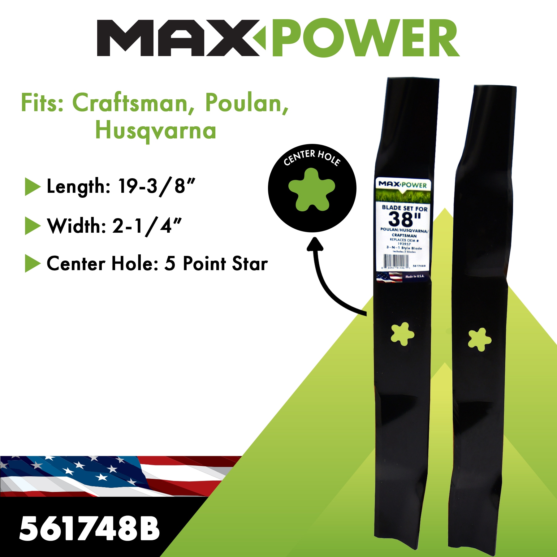 MaxPower 561748B Ope-Mower-Blades - View #2