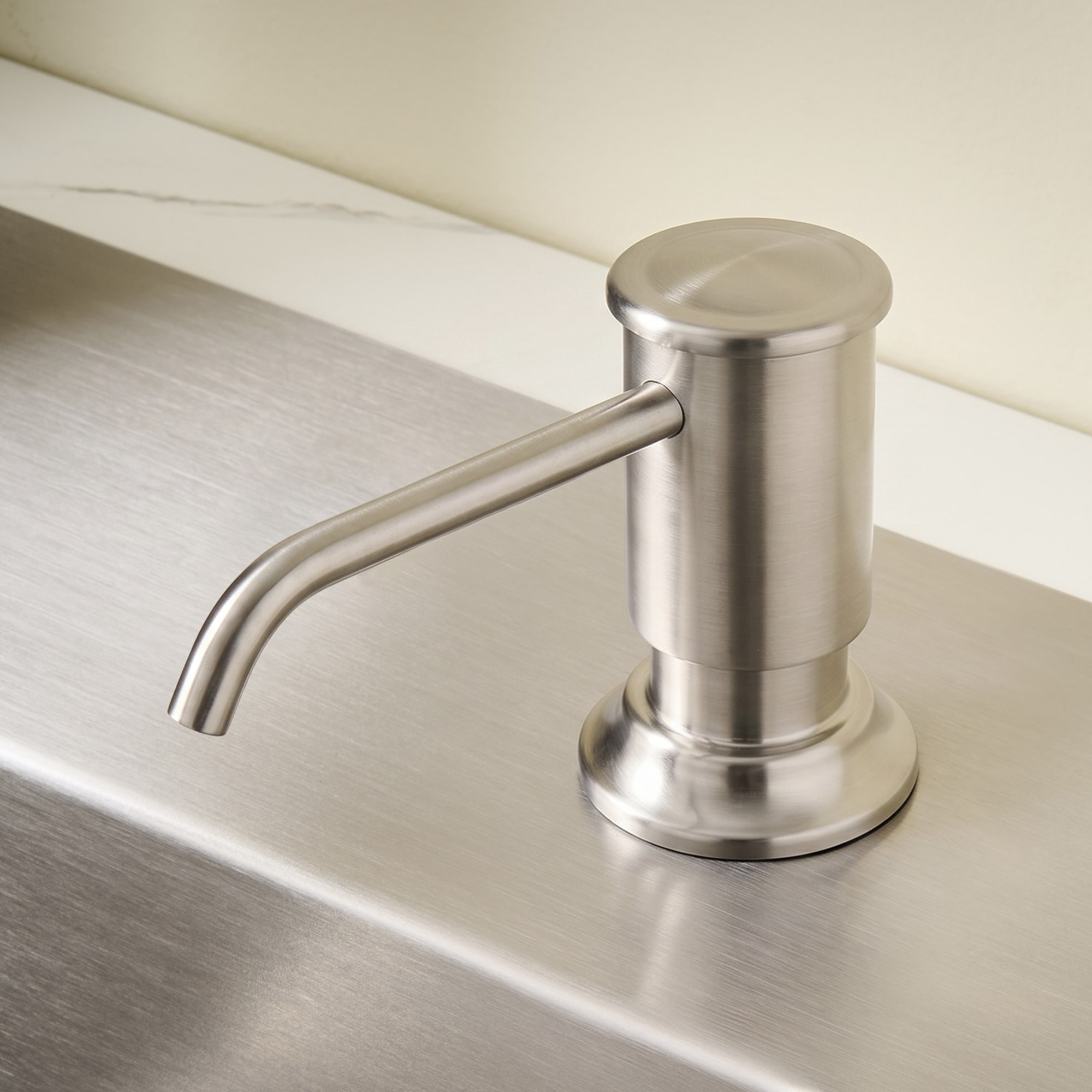 Ruvati BRUSHED NICKEL 12 Capacity Freestanding Soap and Lotion Dispenser