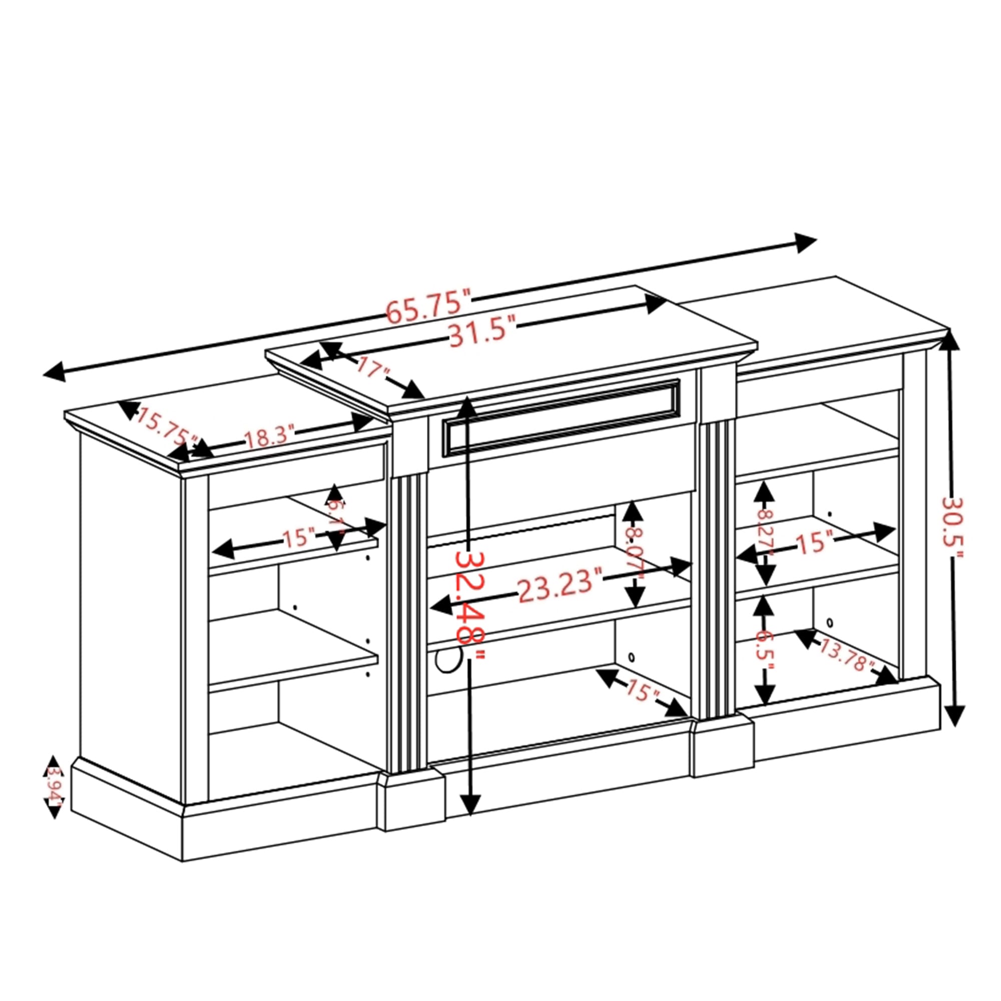 SINOFURN SYA170016DB Electric-Fireplaces - View #8