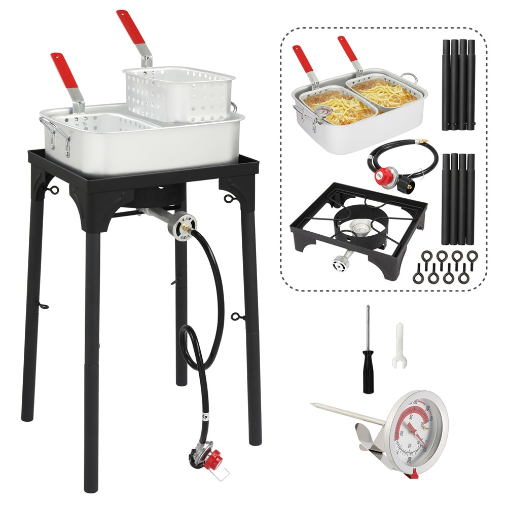 Outopee LO1G57000906 18 Quarts Push and turn Ignition Oil-less Gas Turkey Fryer