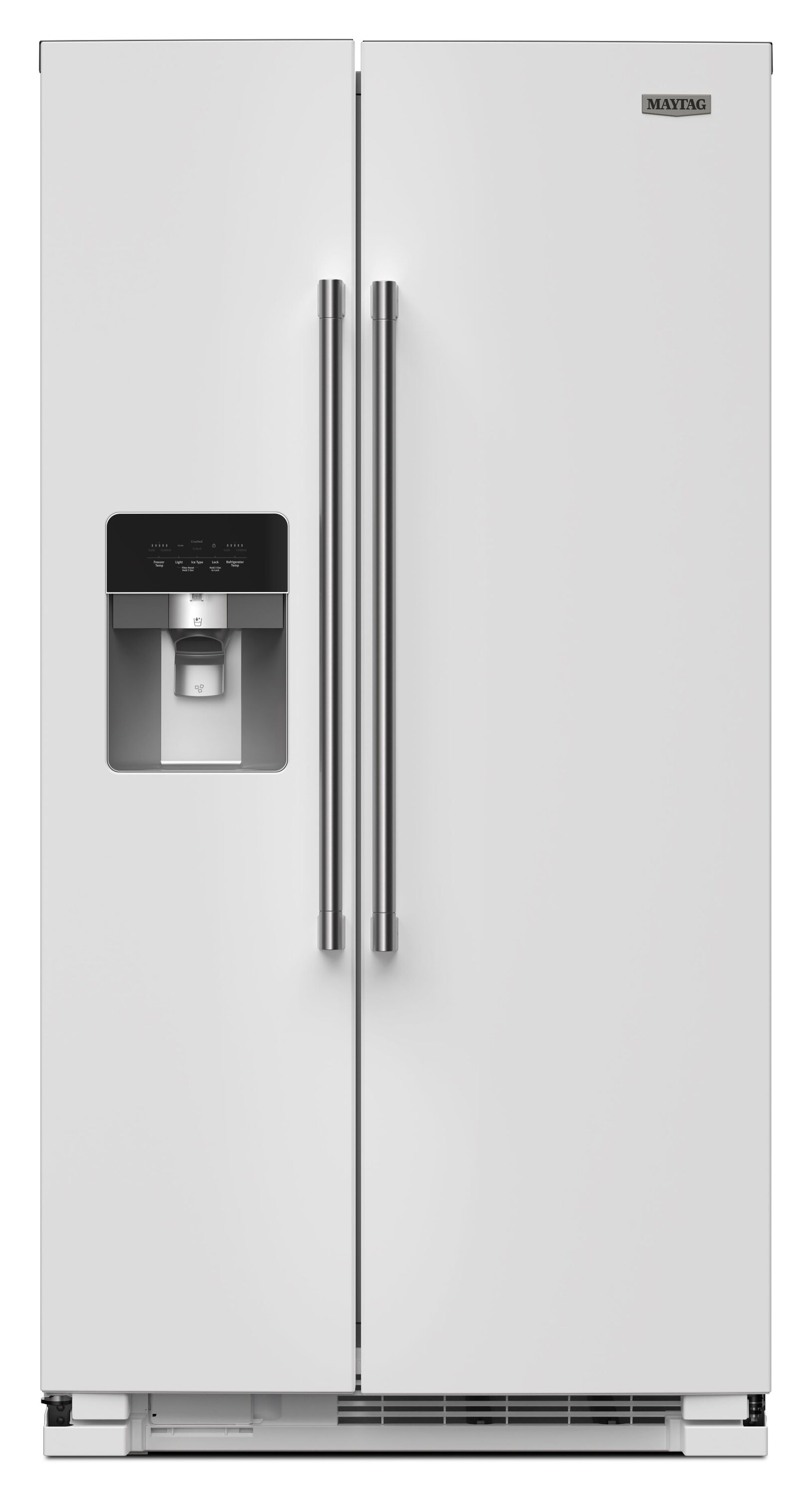 Maytag MRSF4036PW 24.5-cu ft Side-by-Side Refrigerator with water and Ice dispenser (White)