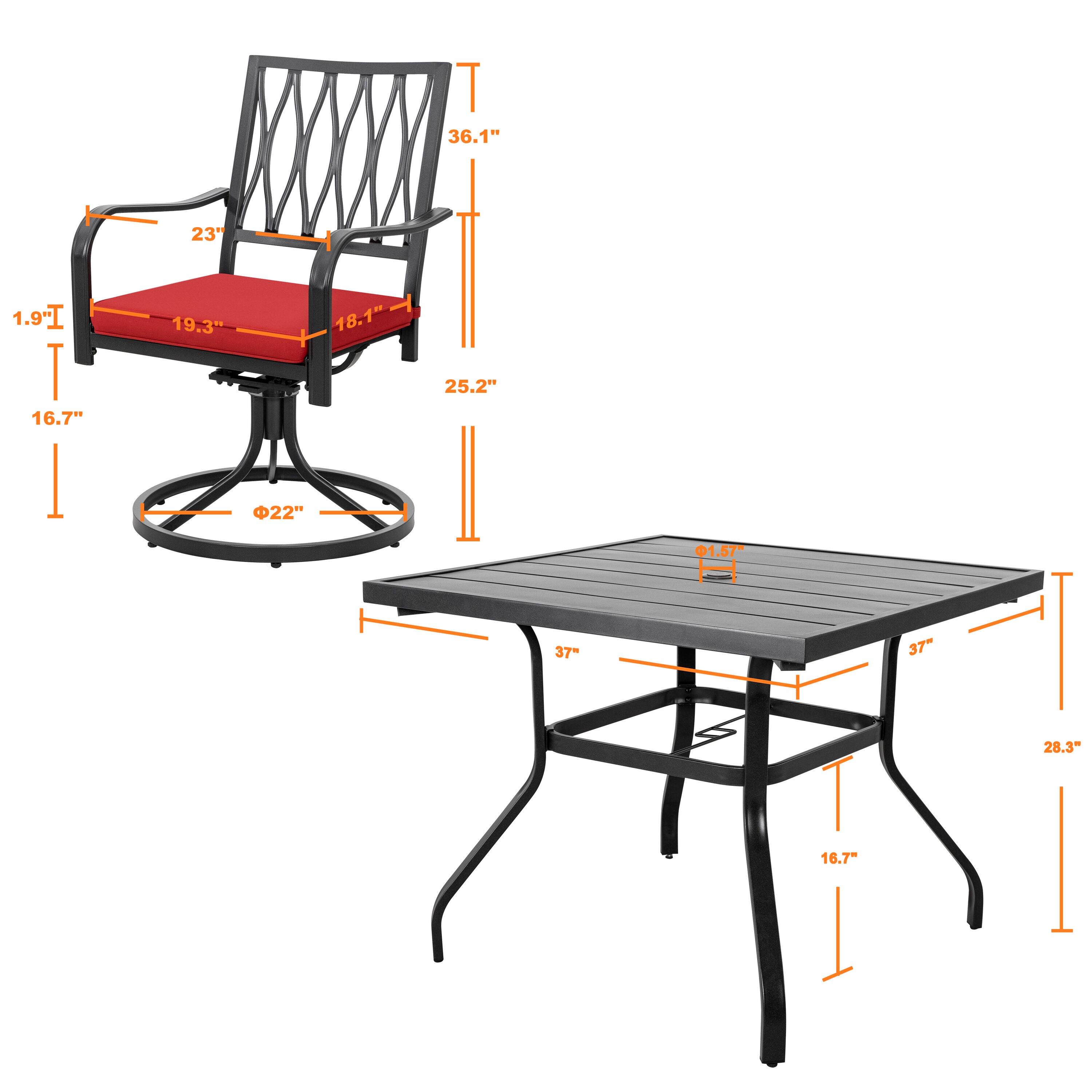 Nuu Garden SD152S-T2 Patio-Dining-Sets - View #3
