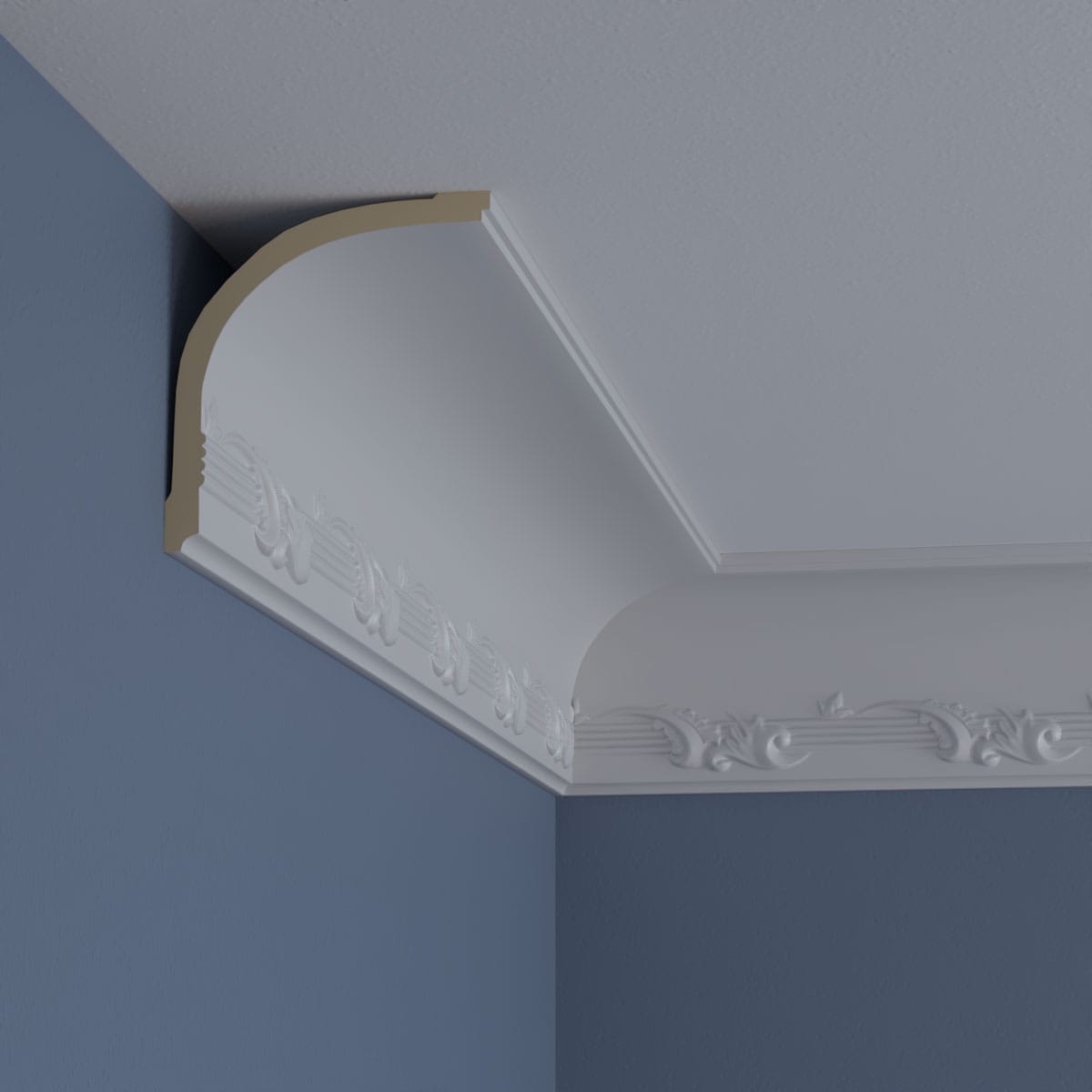 Winston Cove White Polyurethane Crown Moulding 94.5 in
