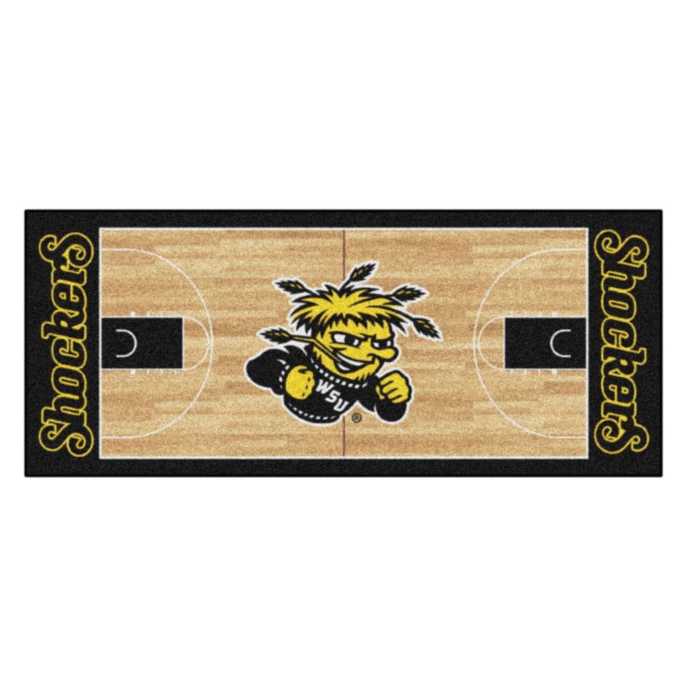 FANMATS 19250 NCAA Court Runner 2 x 6 (ft) Tufted Nylon Black Rectangular Indoor Runner rug