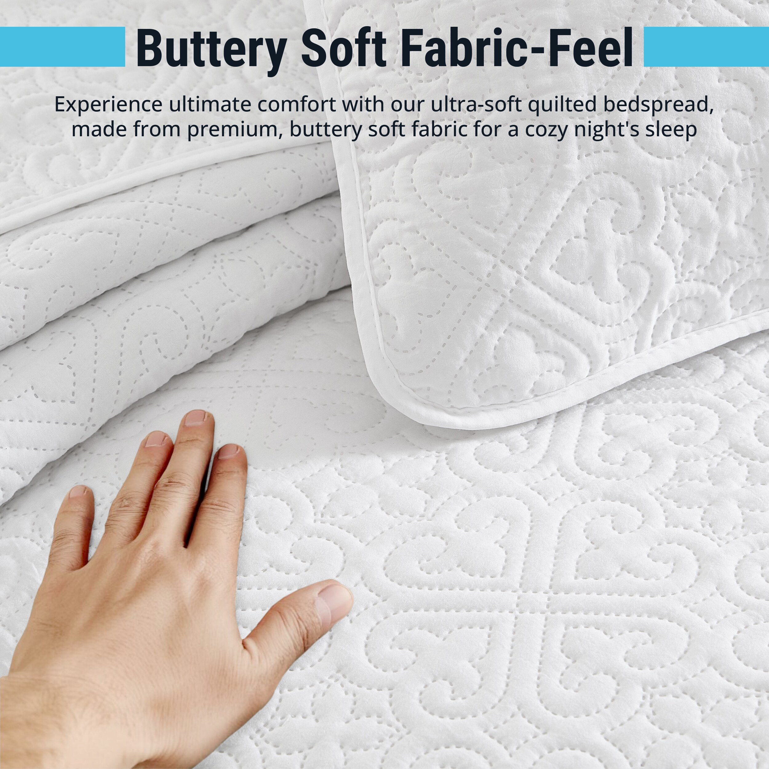 HLC.me LRNZ-FQ-WHT Comforters-And-Bedspreads - View #5