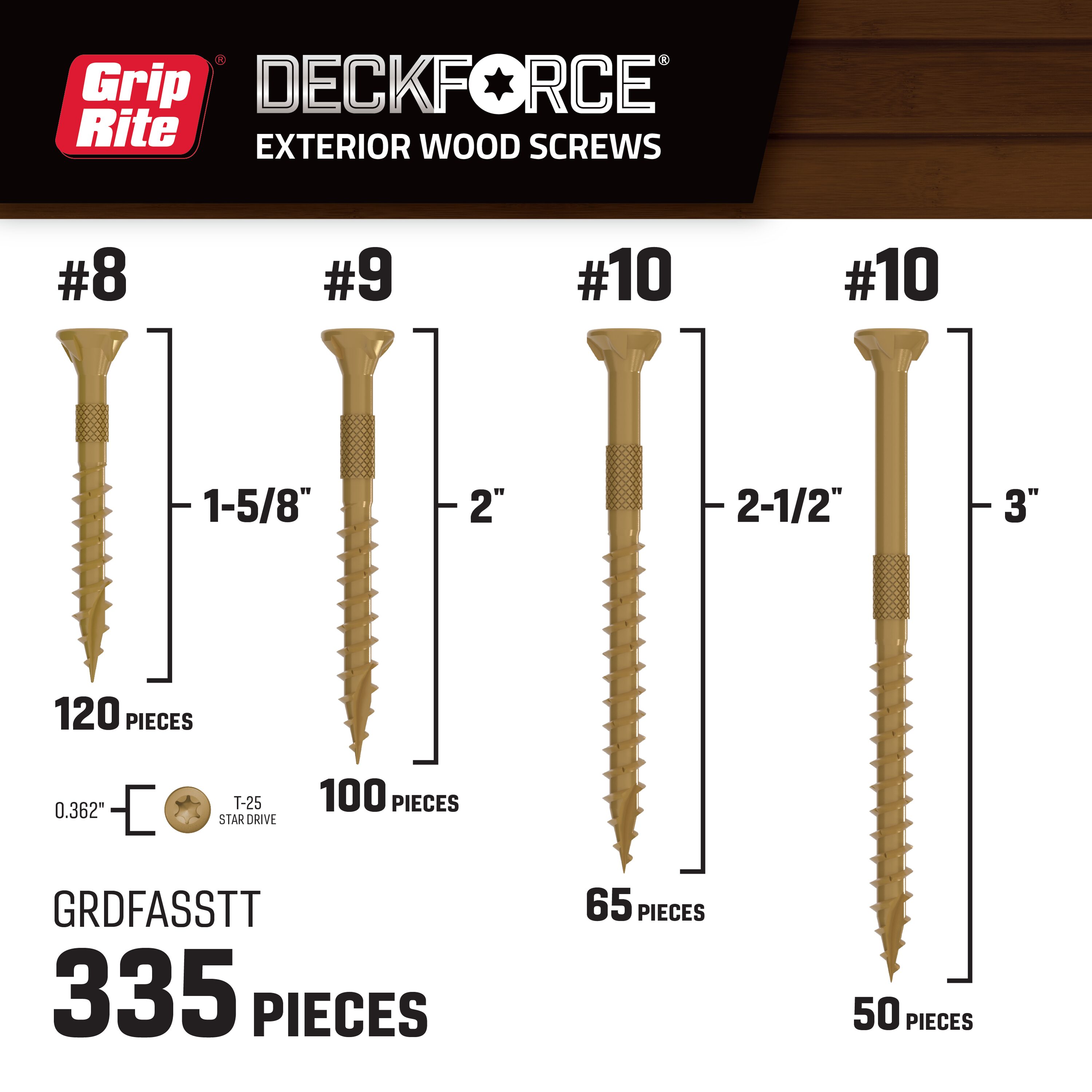 DeckForce by Grip Rite GRDFASSTT Deck-Screws - View #2