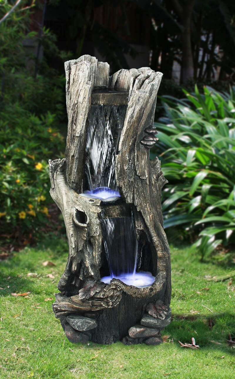 Hi-Line Gift 79374 41-in H Resin Tabletop Outdoor Fountain Pump Included