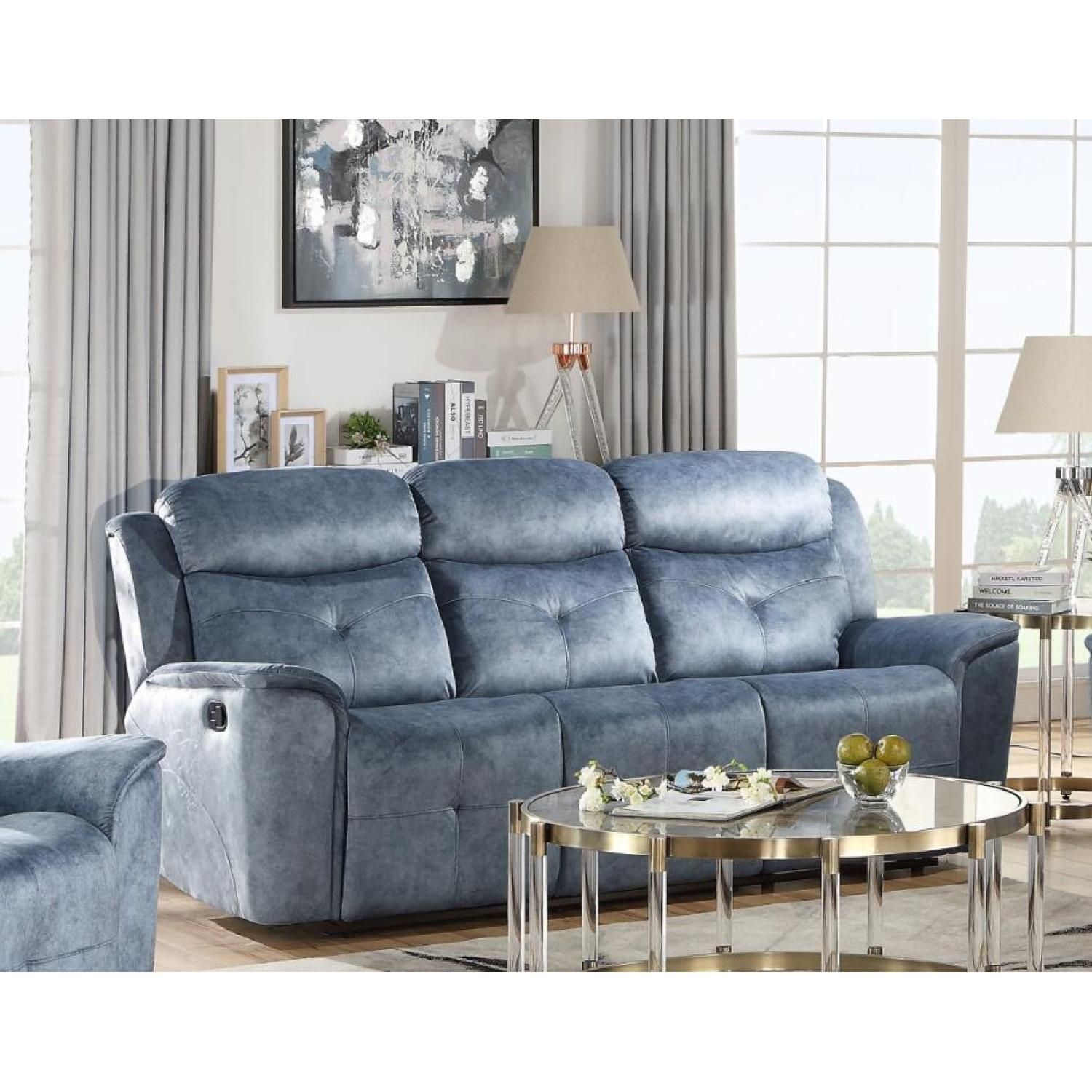 JASMODER 55035 38-in Modern Silver Polyester/Blend Sofa