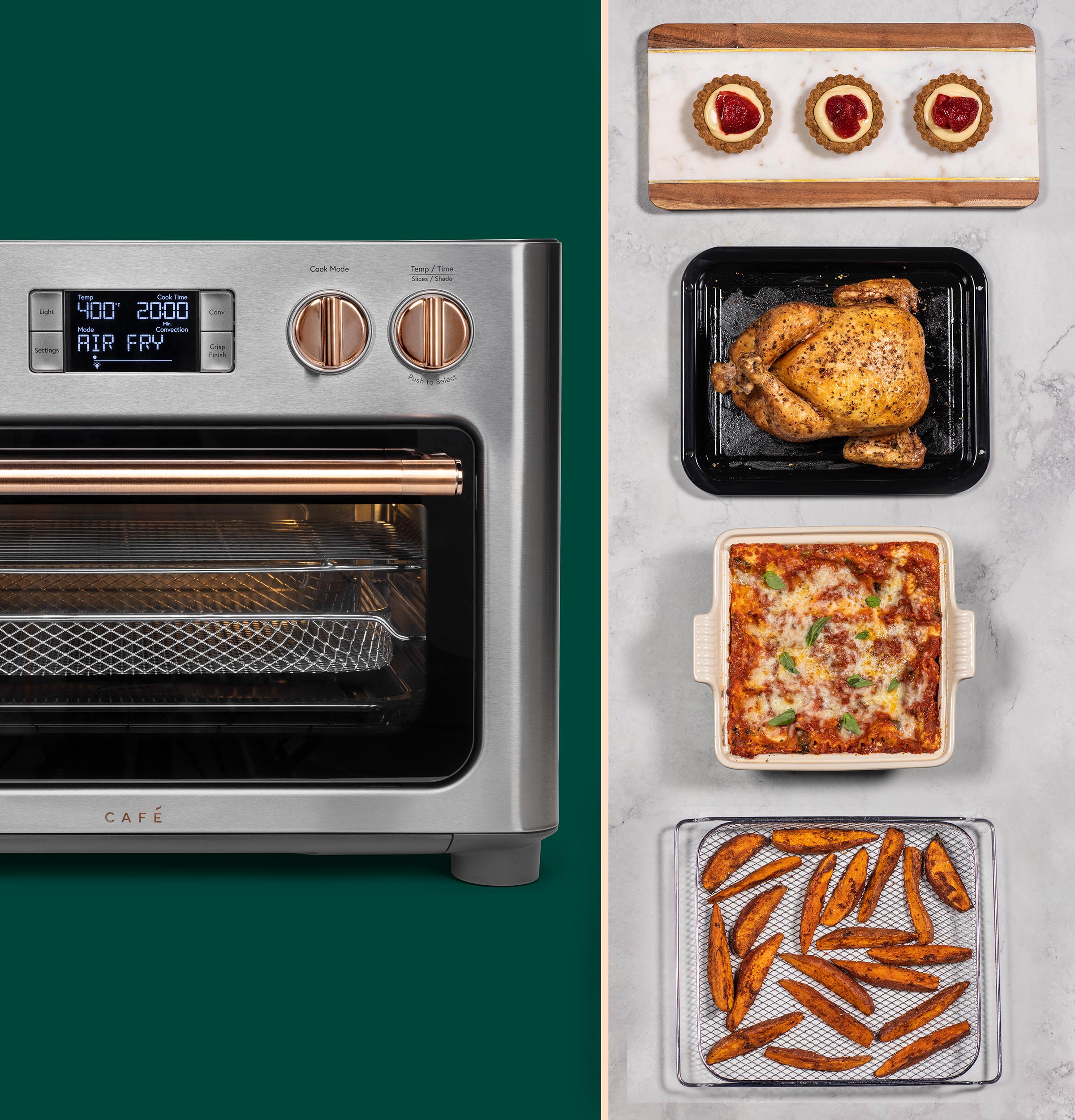 Stainless Steel Countertop Toaster Oven with Air Fry