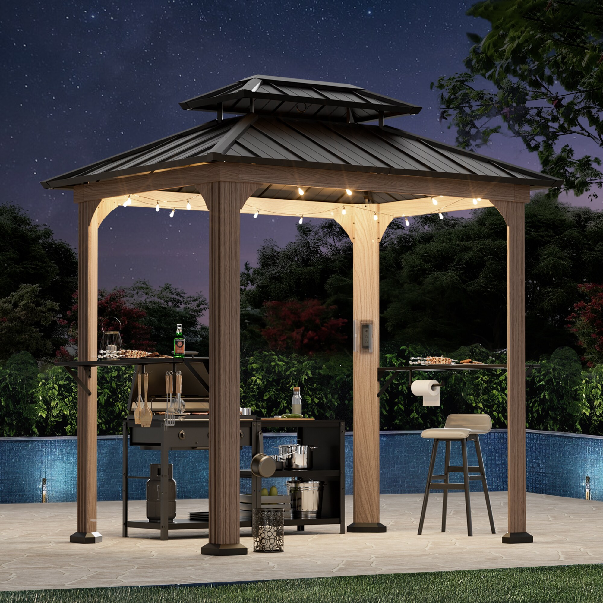 ELEVATE OUTDOORS IG10600004-N WBR Wood-Resin-Gazebos - View #2